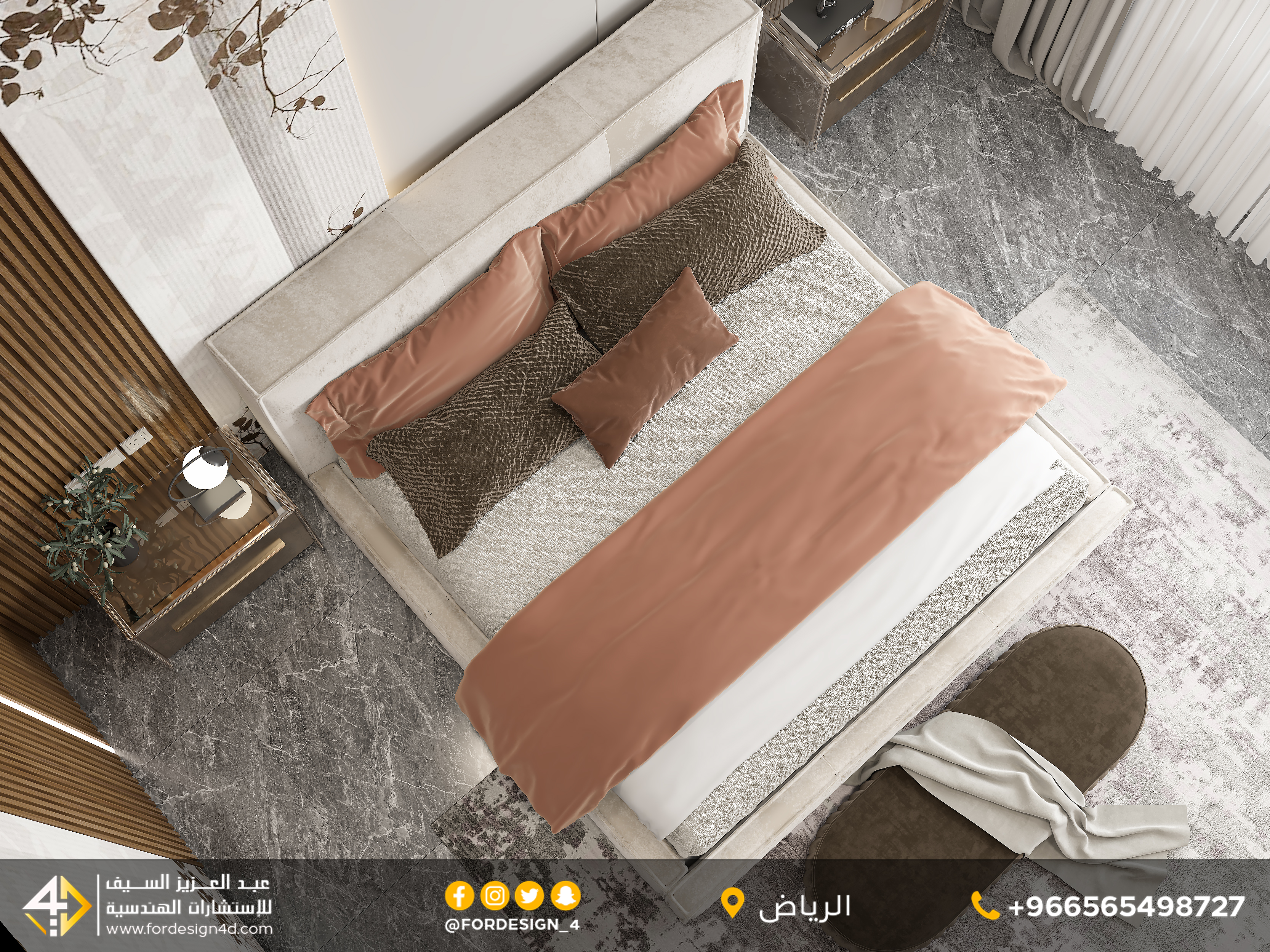 Modern Bedroom design in KSA-7