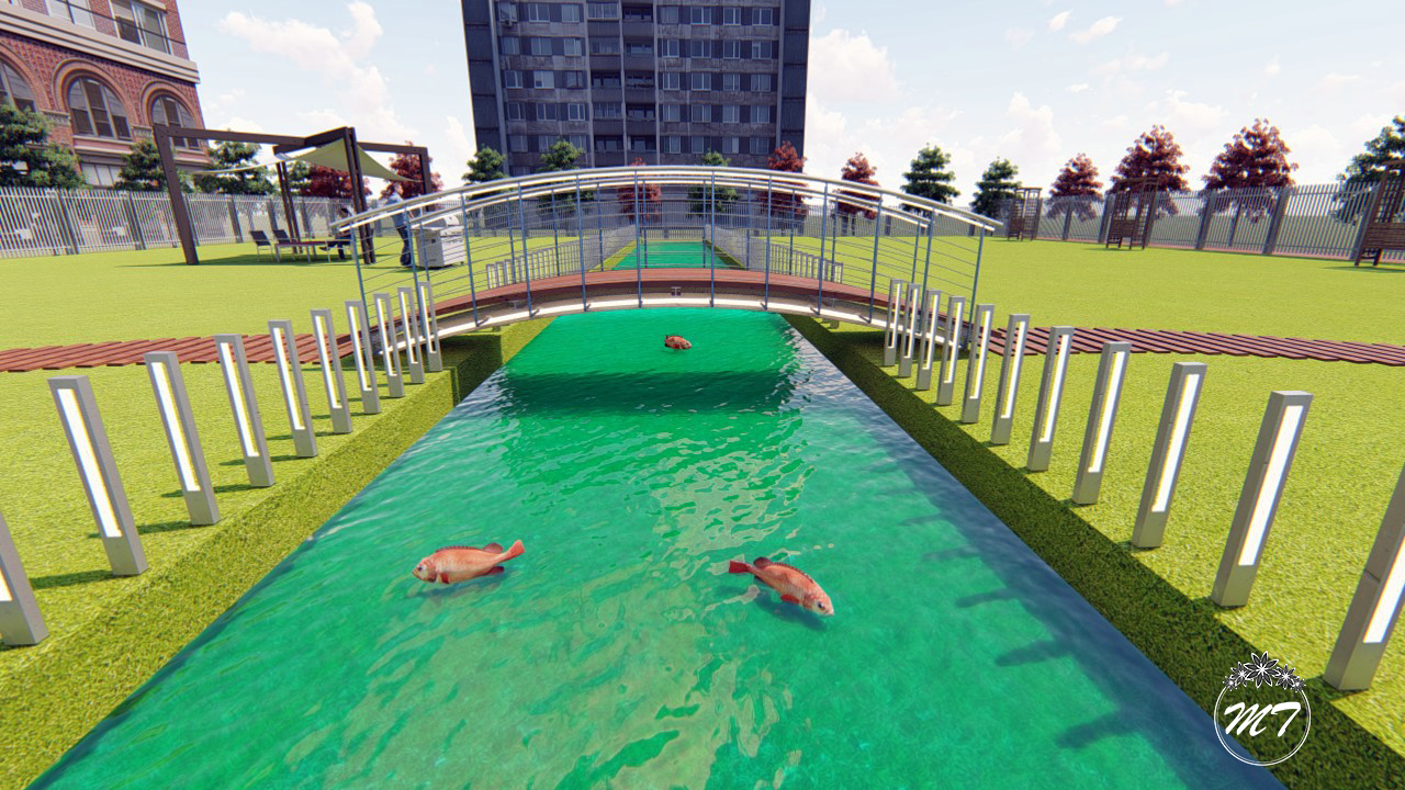 现代步行桥设计-2