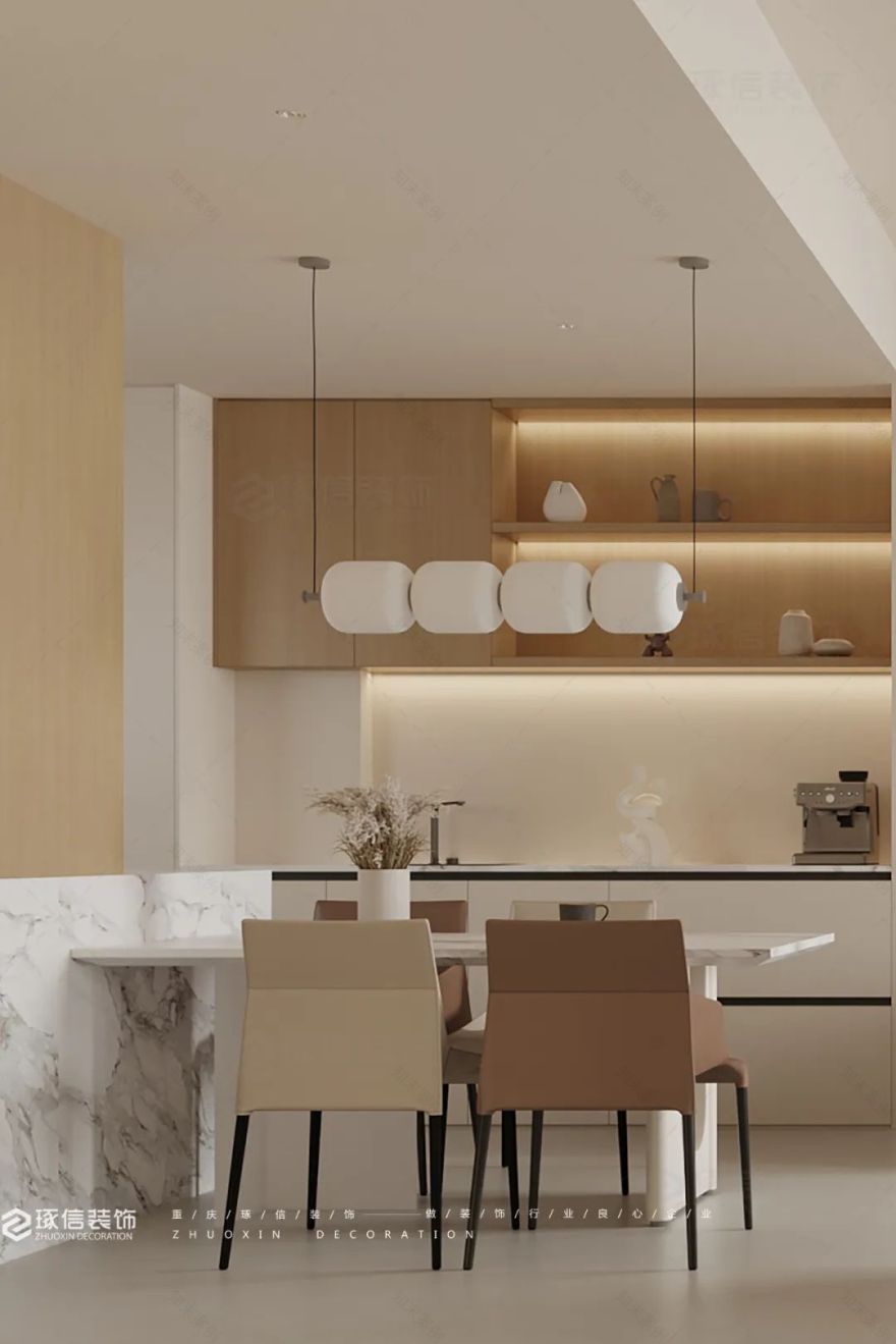 高科江澜 233m² 现代奶油风家居设计丨首席设计李成梅-24