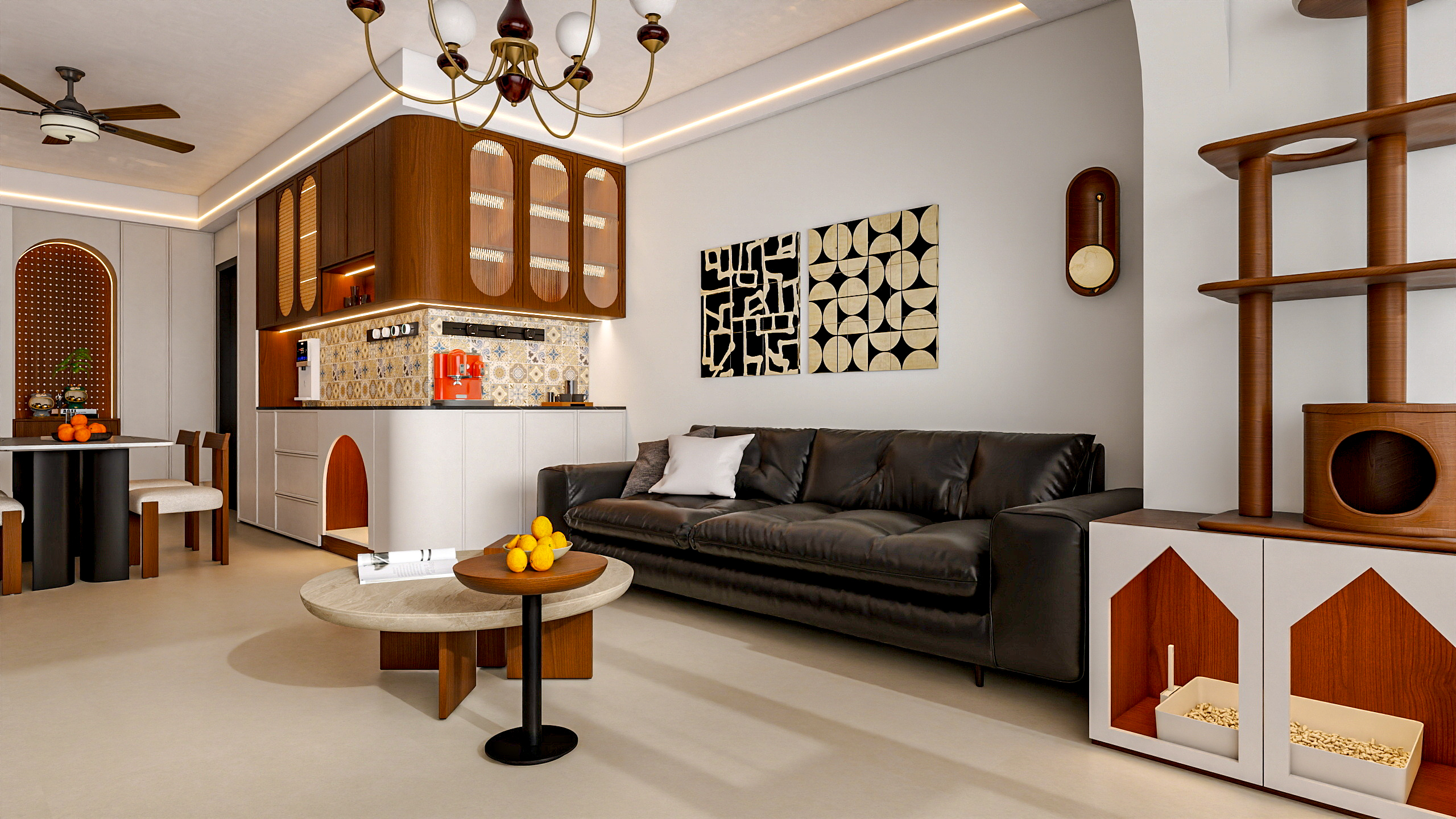 四川成都中海锦江城花涧（109平方中古风三居室）-6