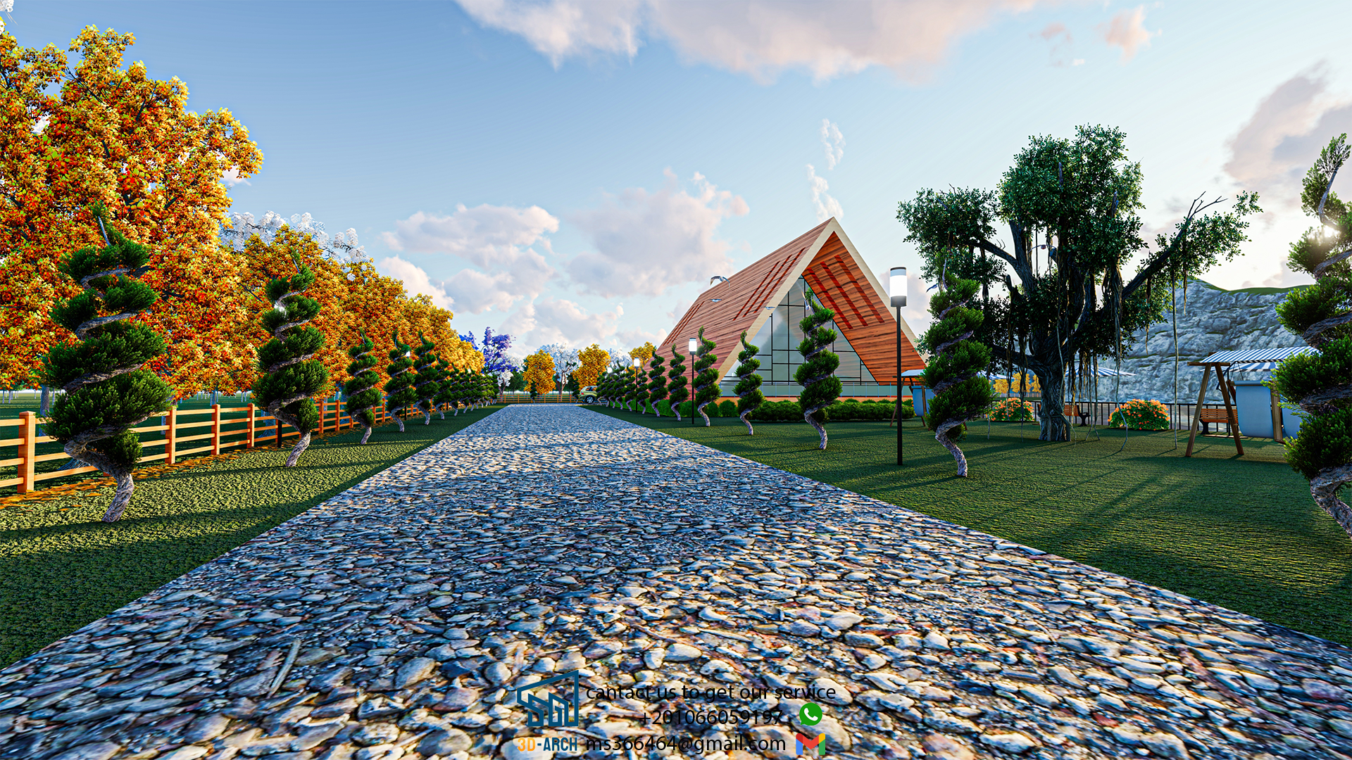 VACATION IN HEAVEN I COUNTRY HOUSE 3D VISUALIZATION-11