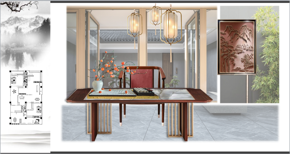 新中式样板房设计展示-1