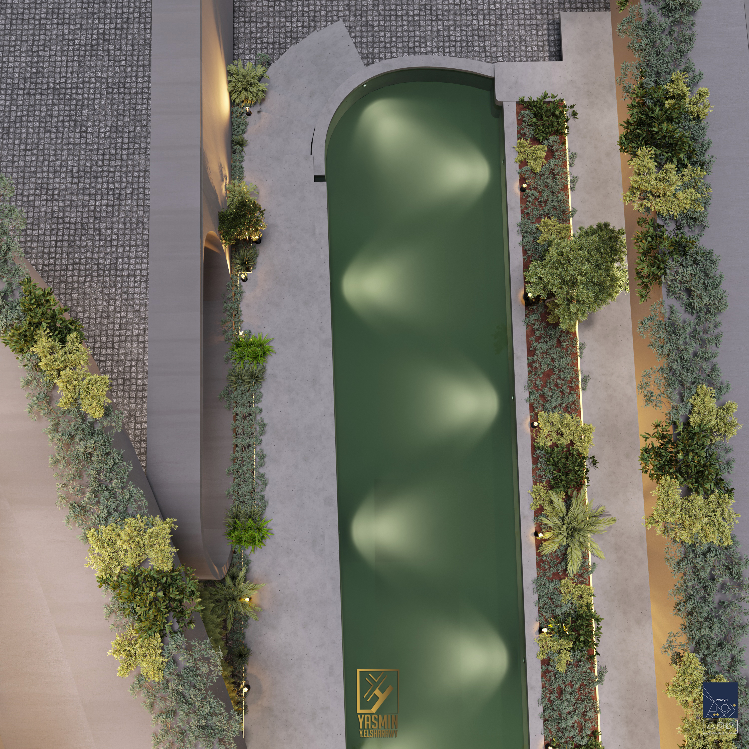 现代别墅外观和泳池设计丨yasminy.elsharawy-17