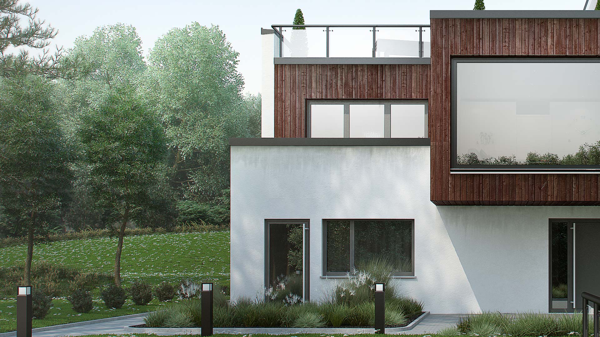 挪威森林中的现代住宅-11