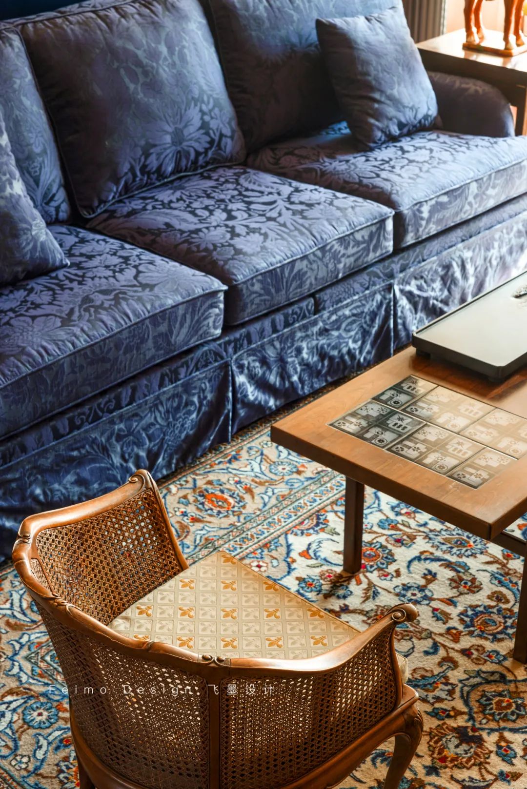 淮南南山里139㎡复古南洋风家居设计,藏身图书馆的定制生活-28