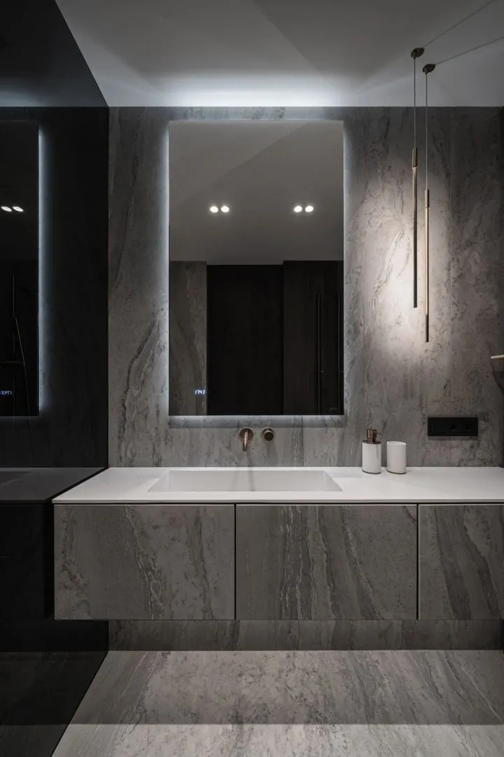 黑白灰现代极简主义公寓设计丨乌克兰基辅-28