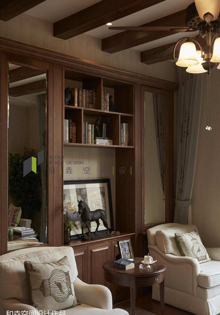 
莱芜桃花源美式田园风格装修设计实景售楼样 -9