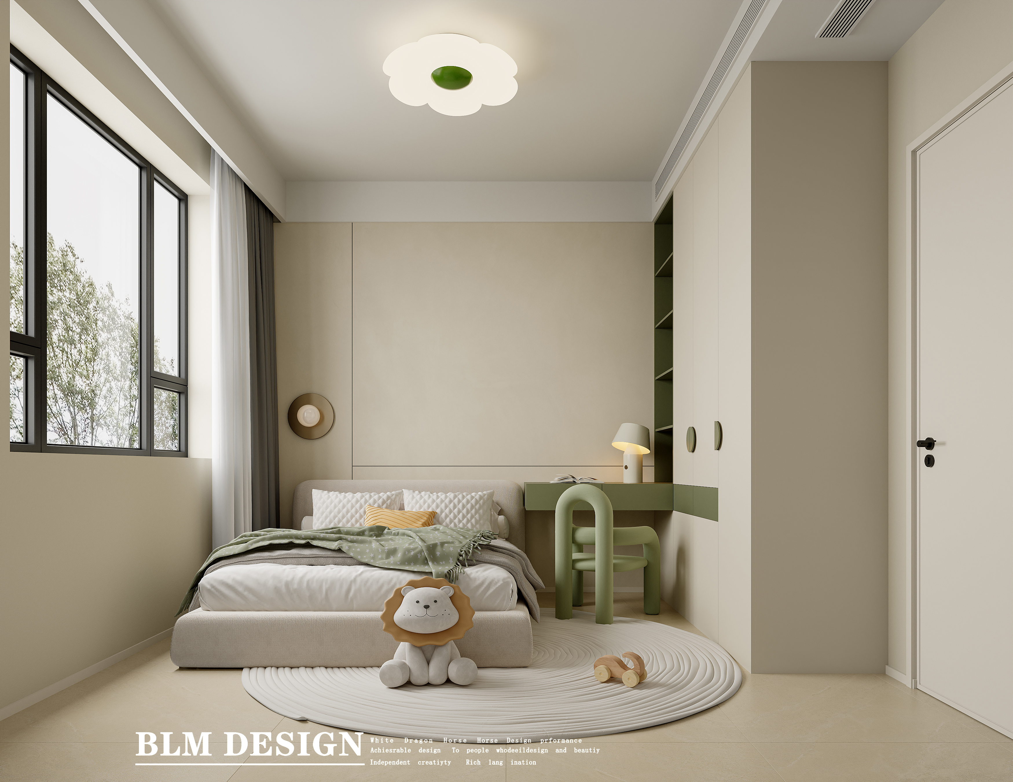 奶油风家装效果展示-3