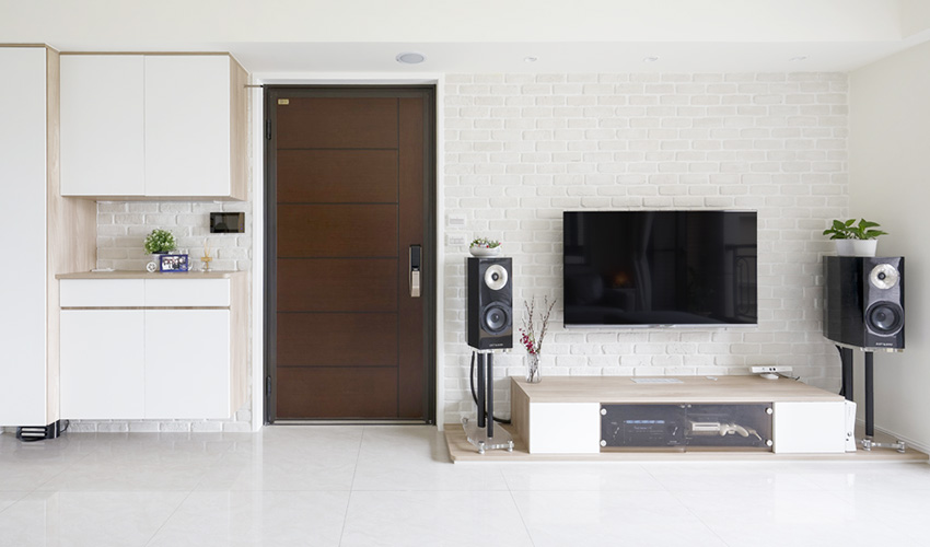 桃园北欧乡村亲子宅 系统收纳与多元建材的完美融合-7