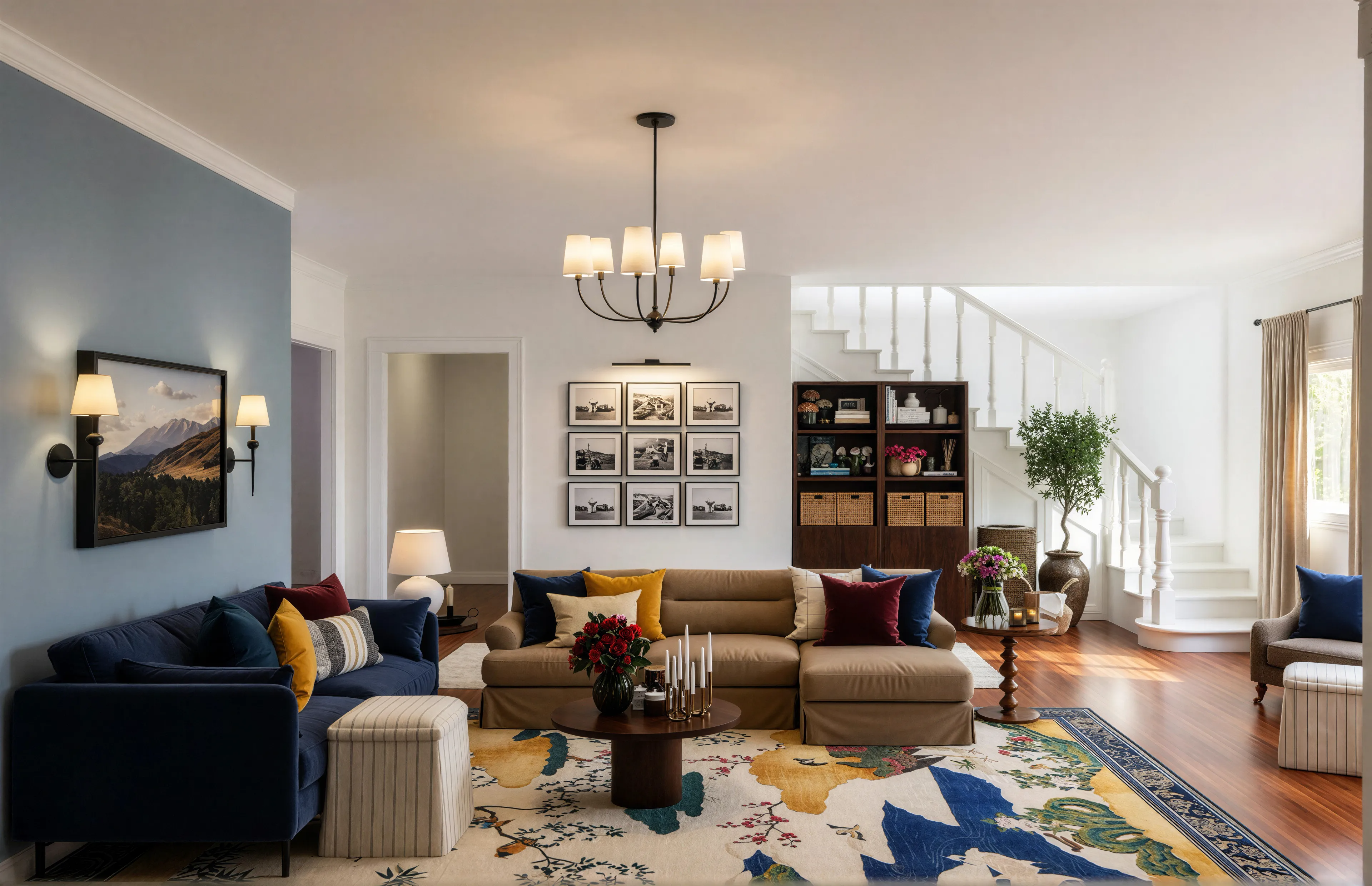 Transitional Living Room Design | Zaren Studio-0