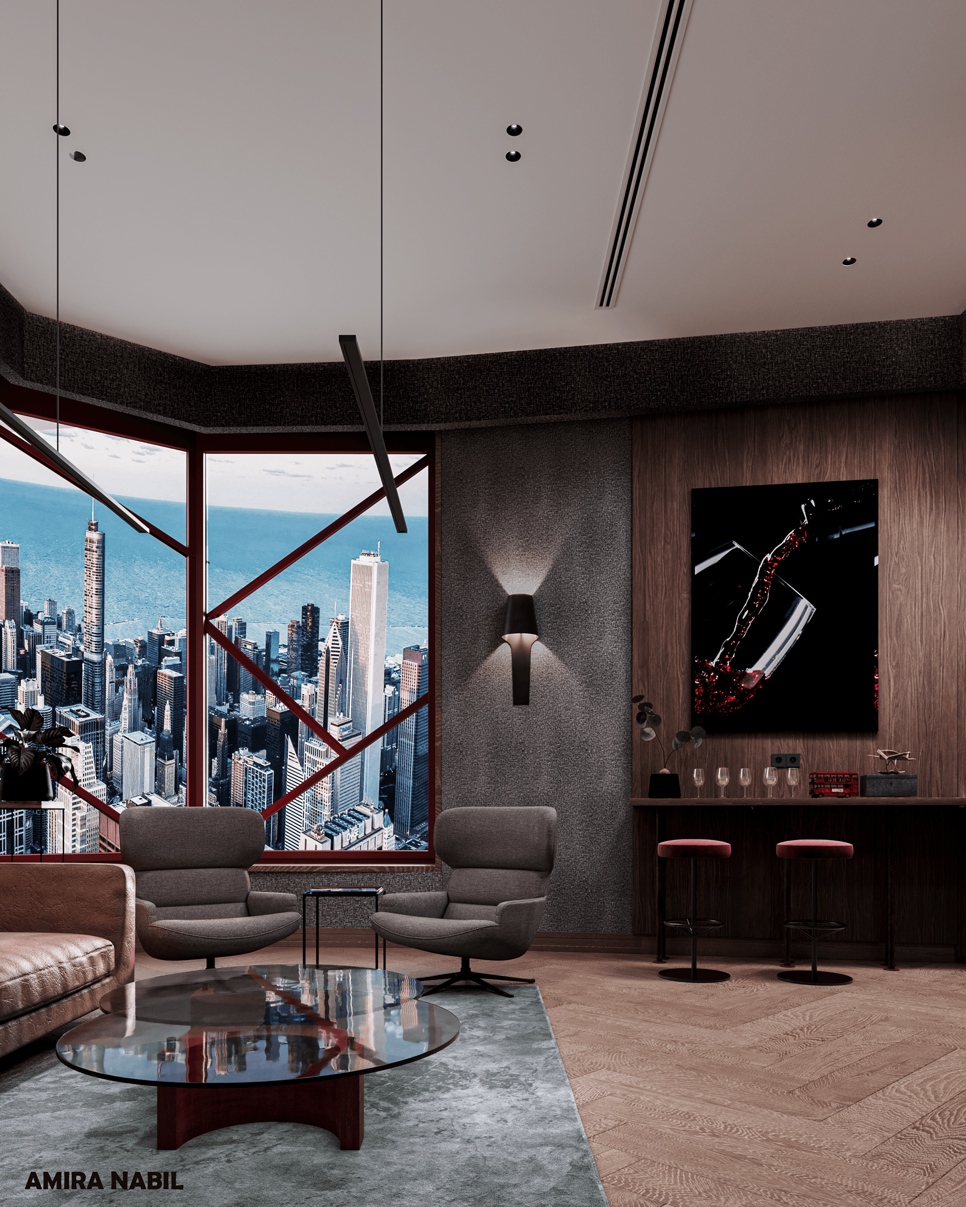 BOLD Contemporary Industrial LIVING ROOM-9