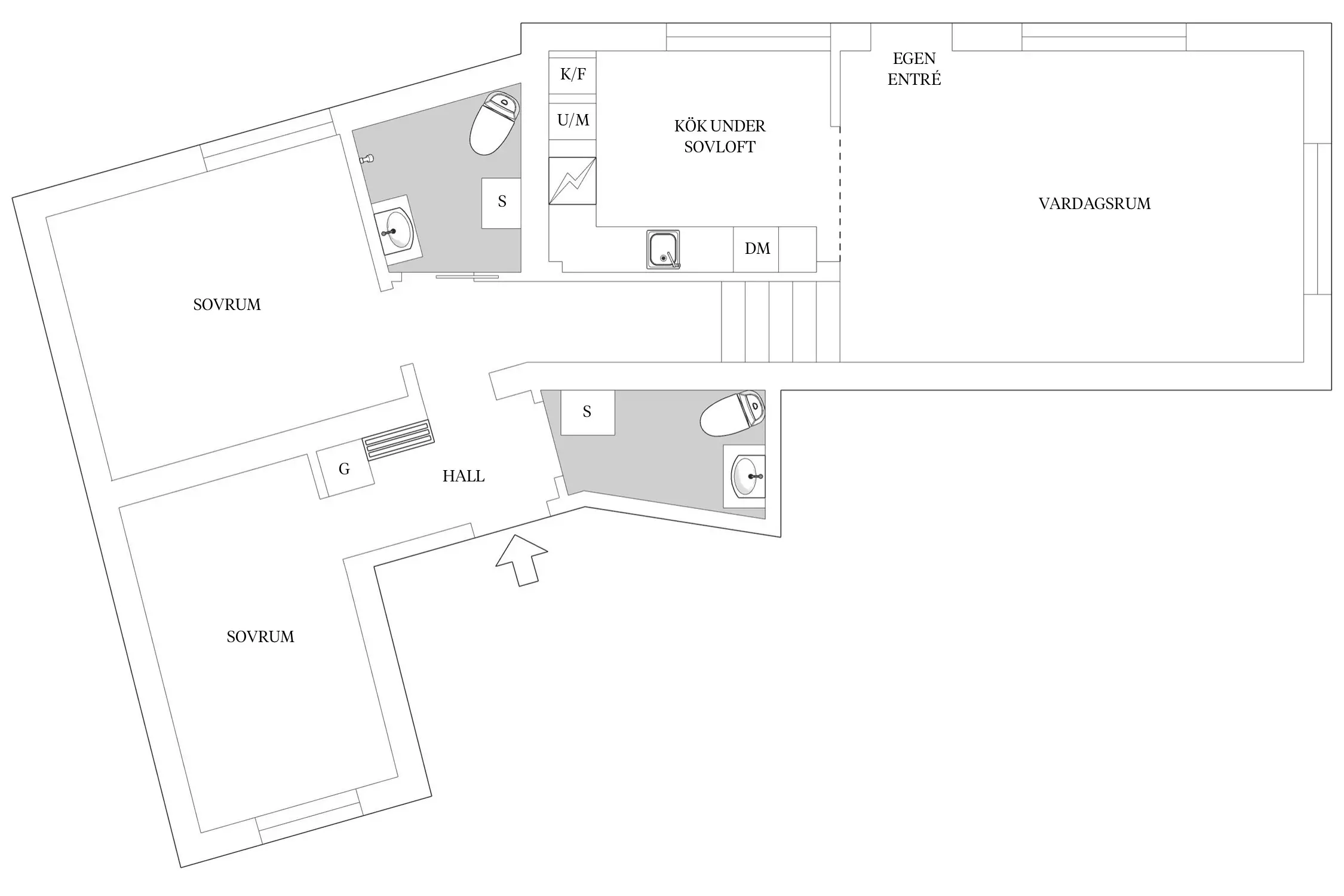 瑞典 80m2 工业风公寓 | 旧时面包店的优雅新生-14