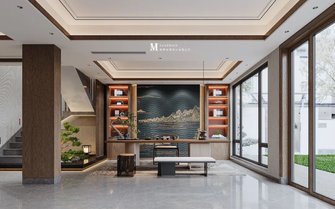 麓湖润园新中式别墅设计丨罗浩-2