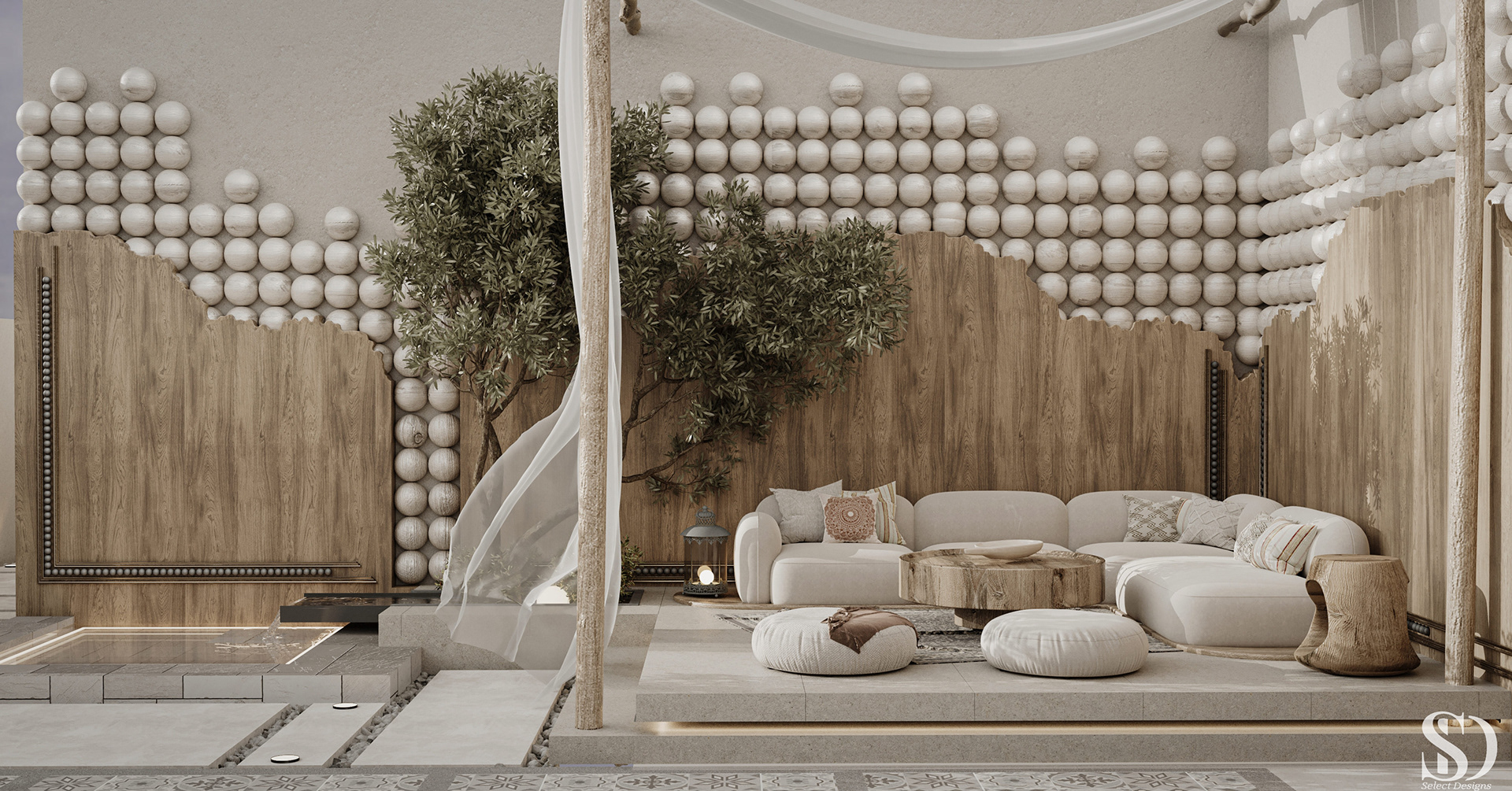 屋顶外部设计及烧烤区改造项目丨沙特阿拉伯丨select designs-4