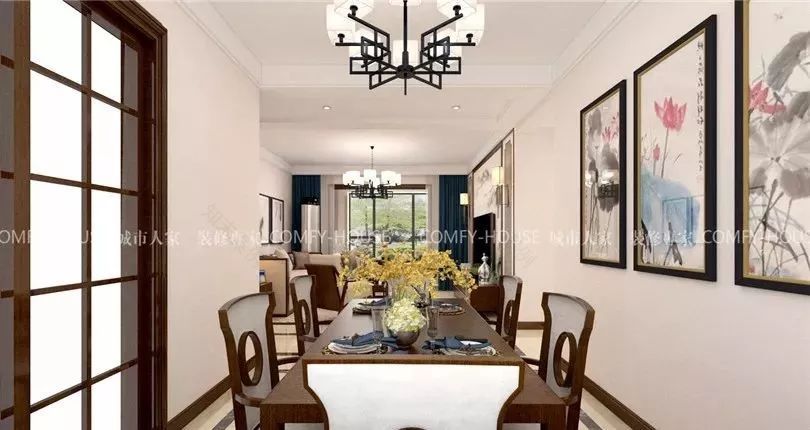 新中式风格 135 平三室两厅,传统与现代的完美融合-40