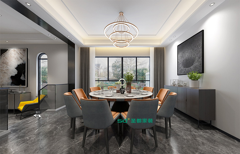 仙源欧境 400㎡现代简约别墅丨中国金华丨圣都家居装饰有限公司-13