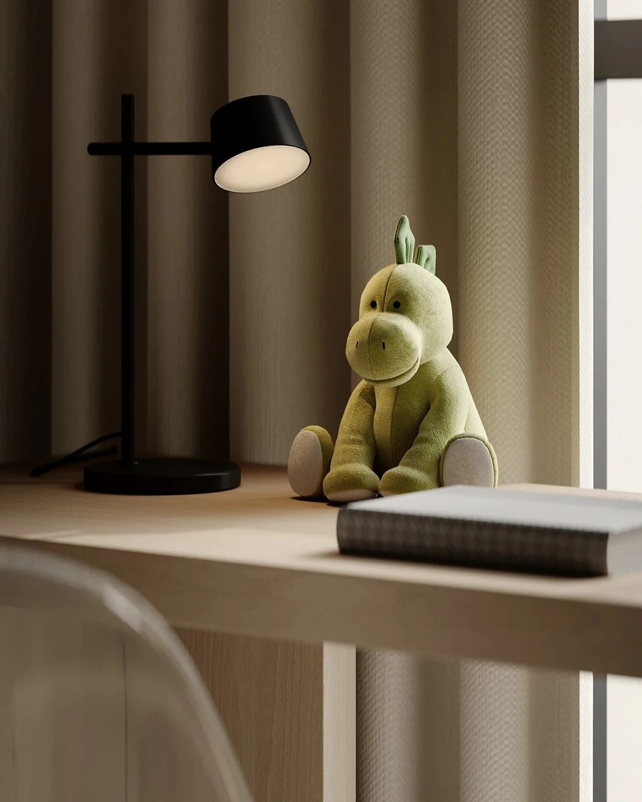 原木系奶油风极简空间loft公寓设计丨URSA STUDIO-65