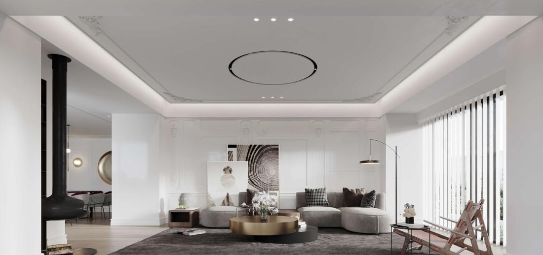 
无锡别墅装修效果图|香樟园300平现代风 -5