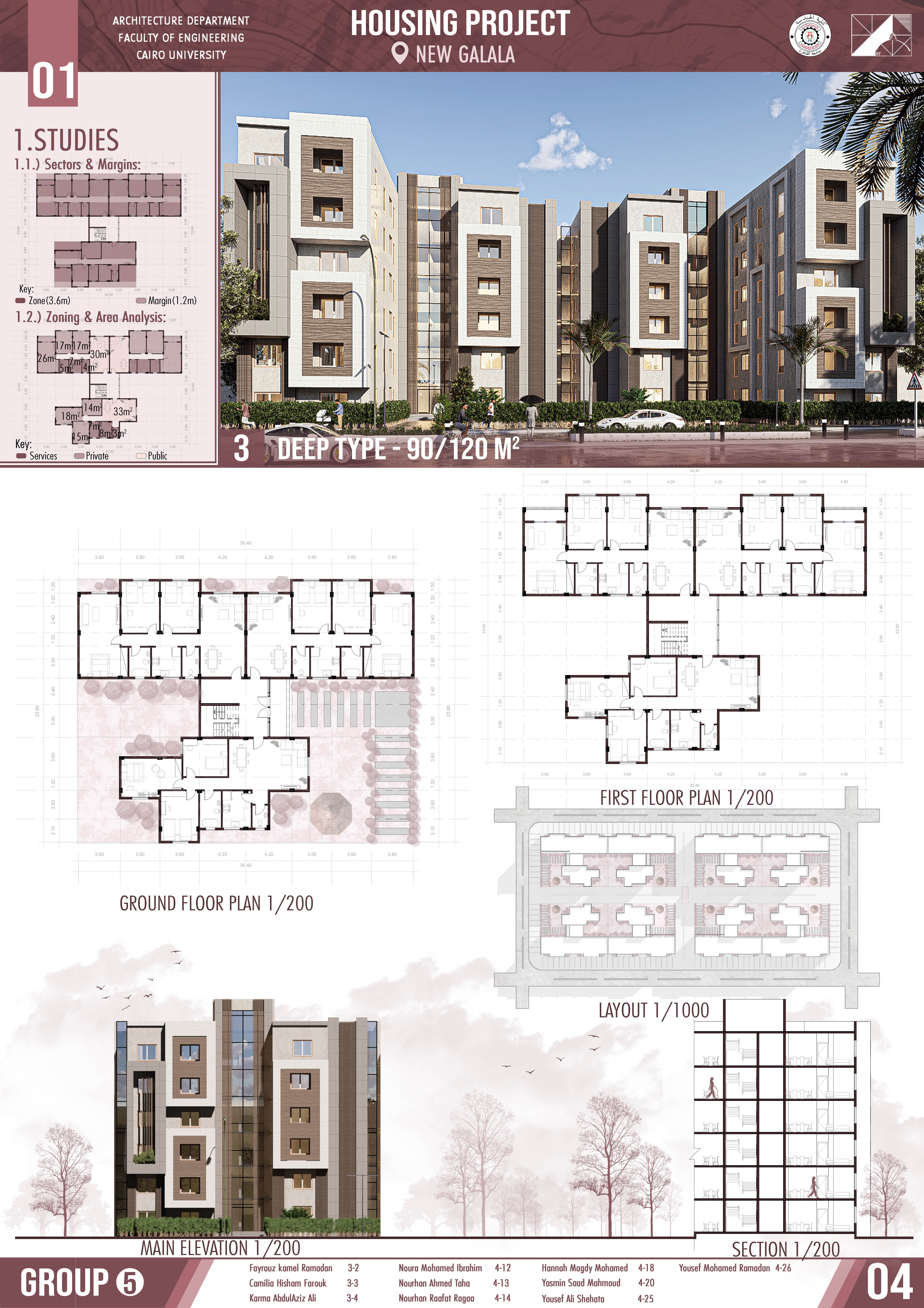 加拉拉市住房项目丨开罗大学工程学院建筑系-17
