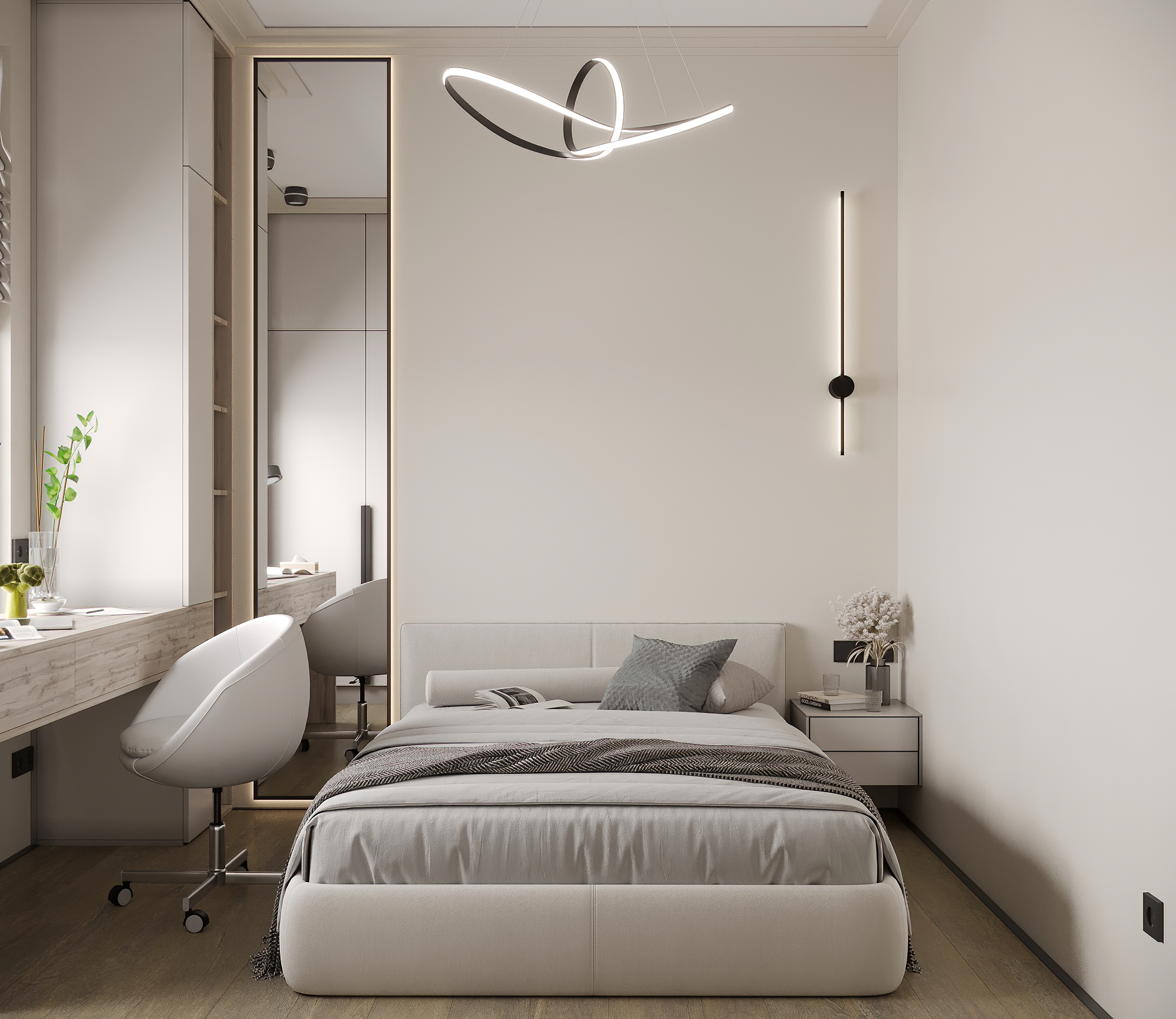 现代男孩的卧室-2