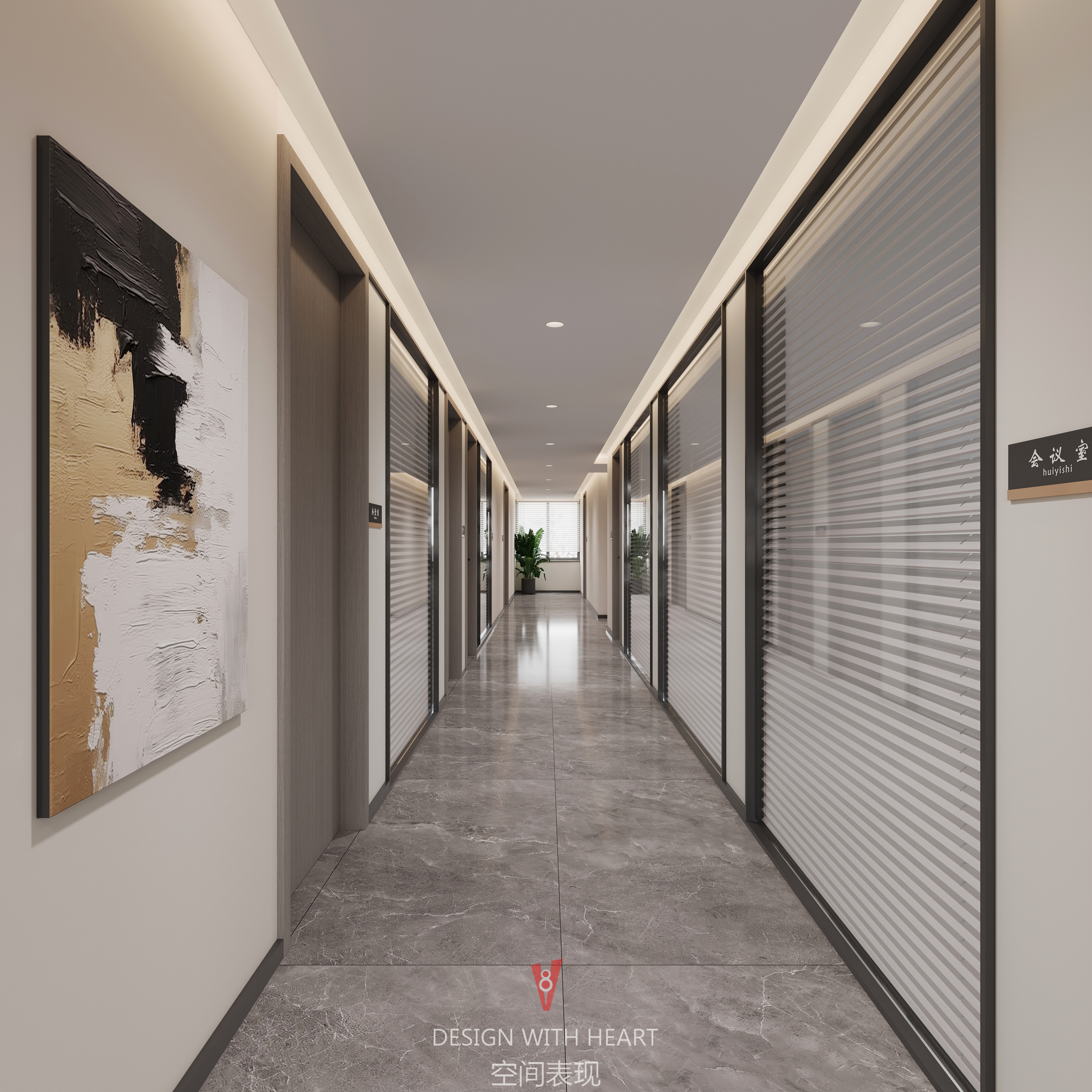 V8 空间表现 · 高端工装整装设计效果图-16