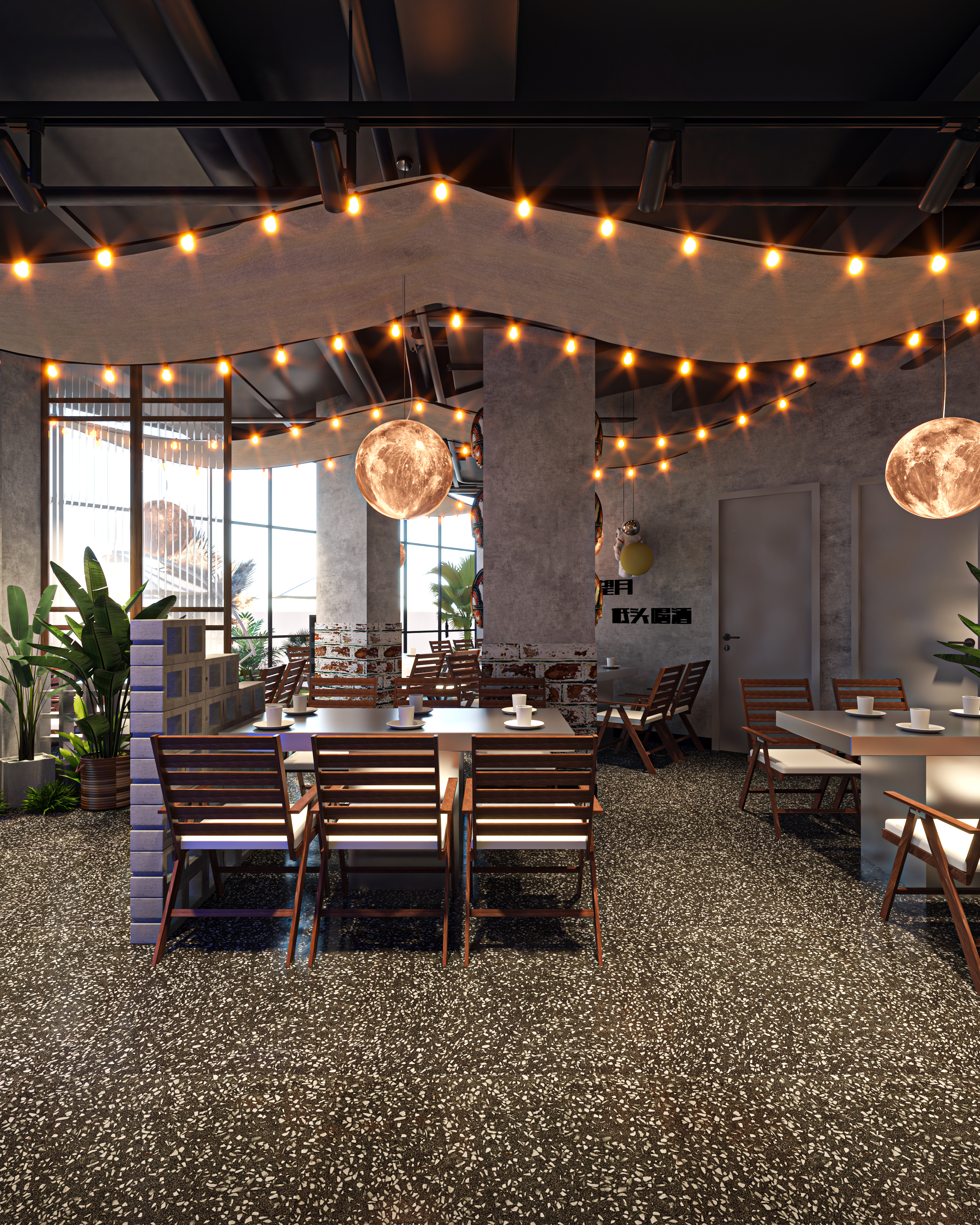 露营风烧烤店-1