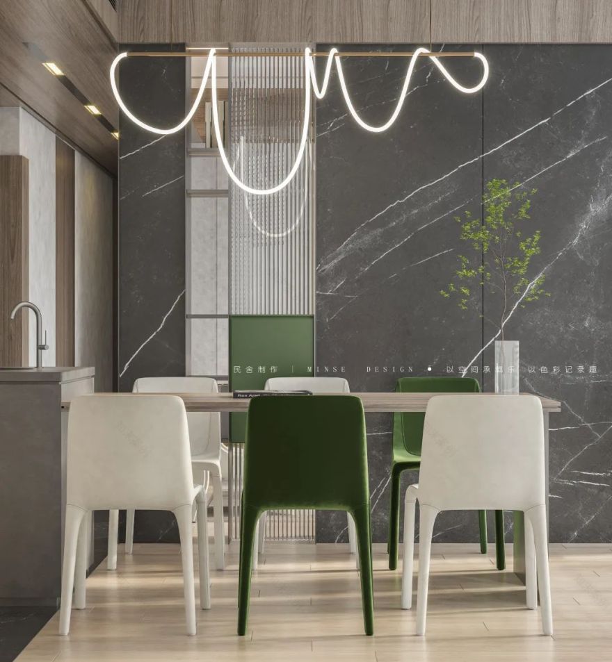 广州·椿舍空间设计,简约线条勾勒春意生活-33