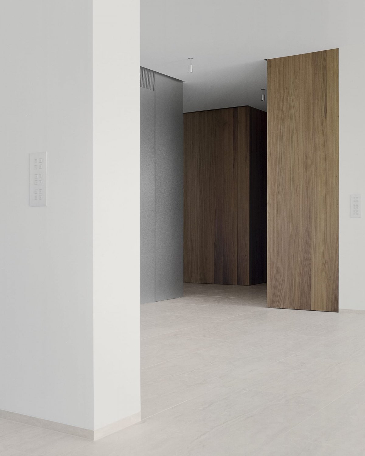 瑞士极简公寓，胡桃木与不锈钢的视觉盛宴-3