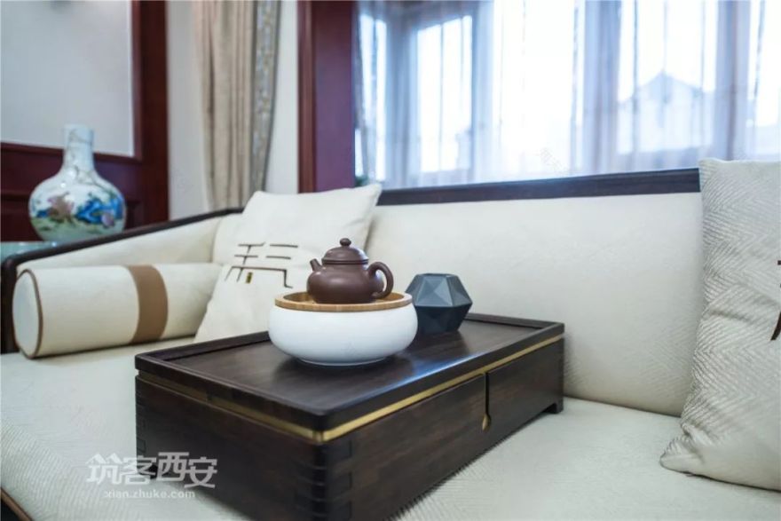 西安紫薇永和坊美式家居,设计师白聚强的茶艺收藏空间-30