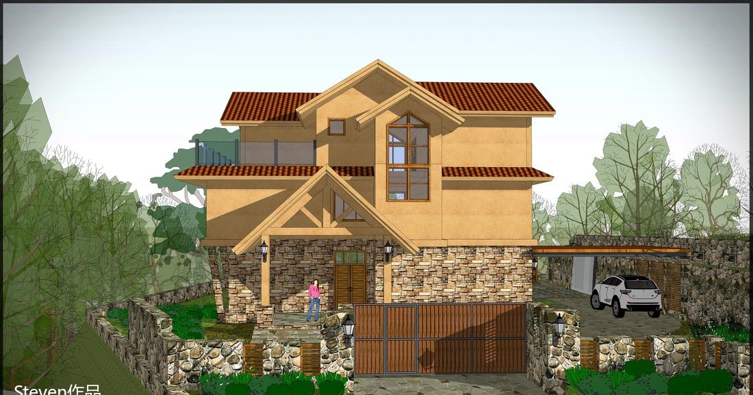 
私人别墅外观结构景观设计 -3