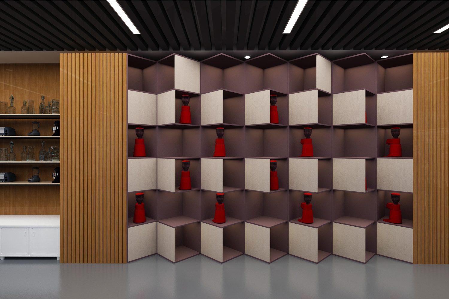 咖啡展示厅最终稿设计3D效果图-11