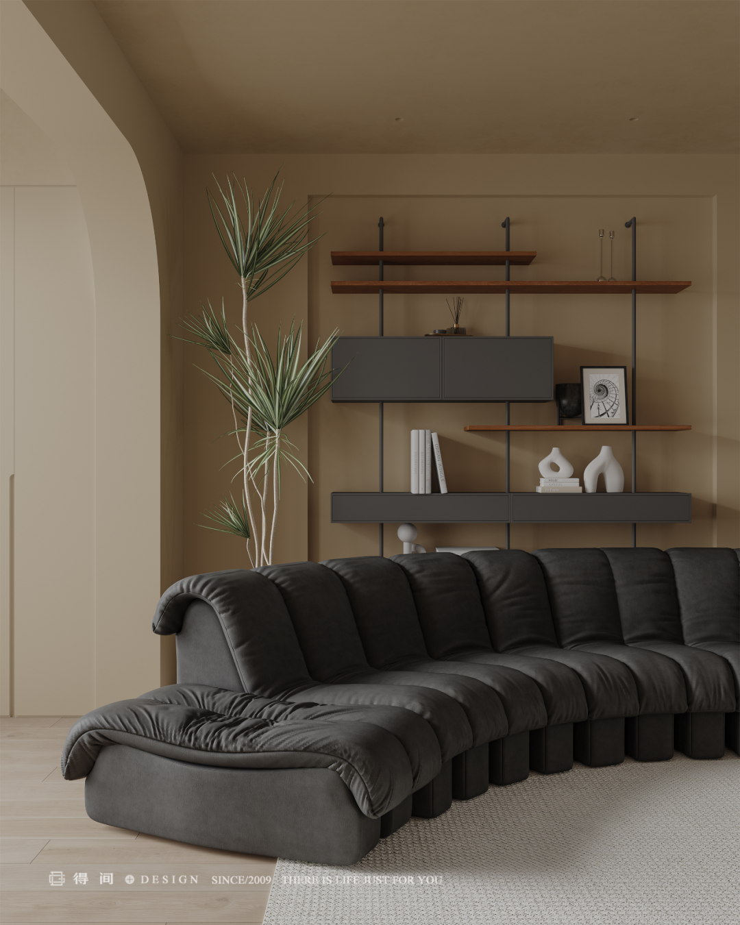 得间设计丨107㎡中古风二人世界，于平凡生活中拿捏住电影里的高级感-46