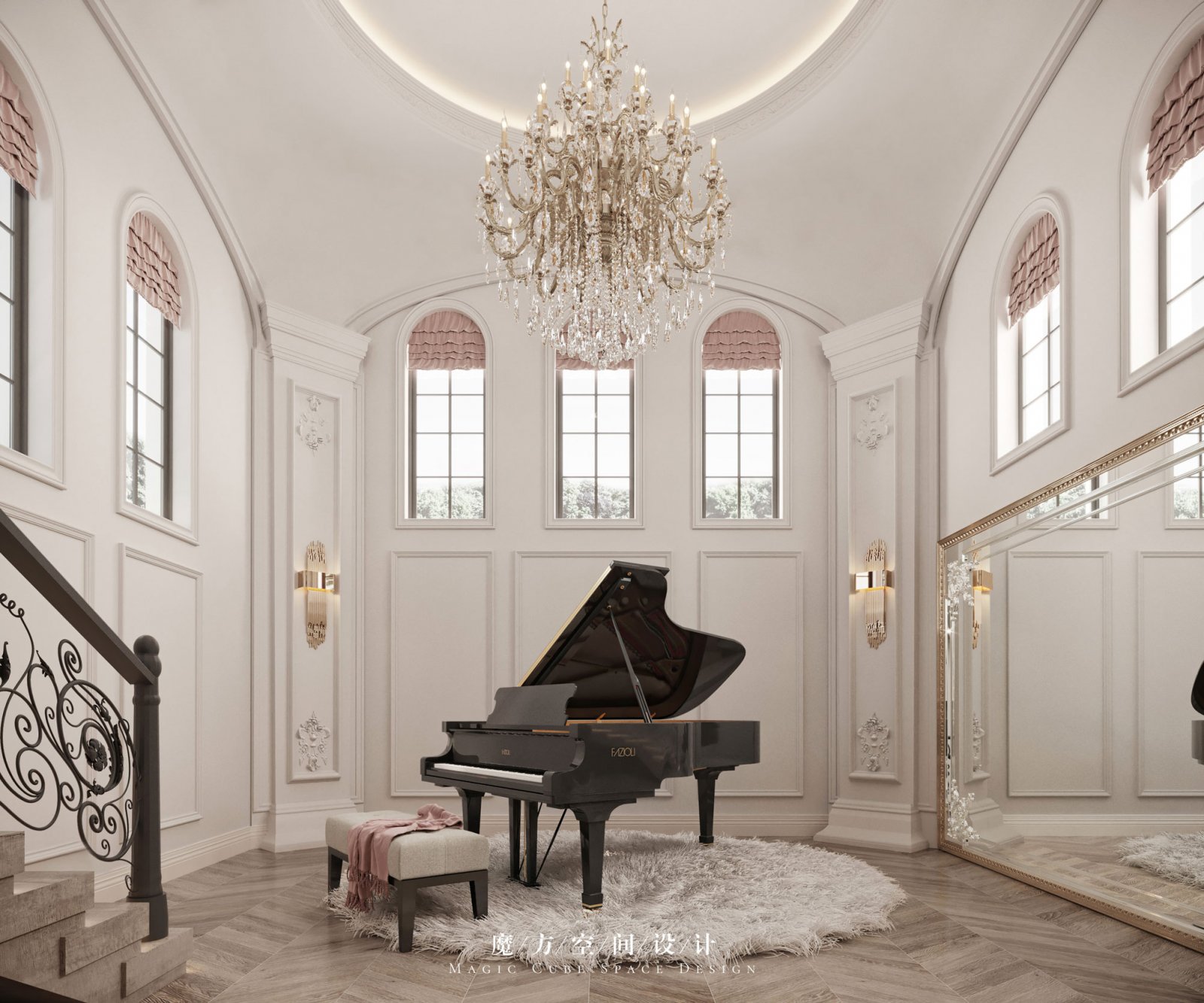 西安魔方空间 · 法式轻奢住宅设计丨中国西安丨魔方空间设计-64