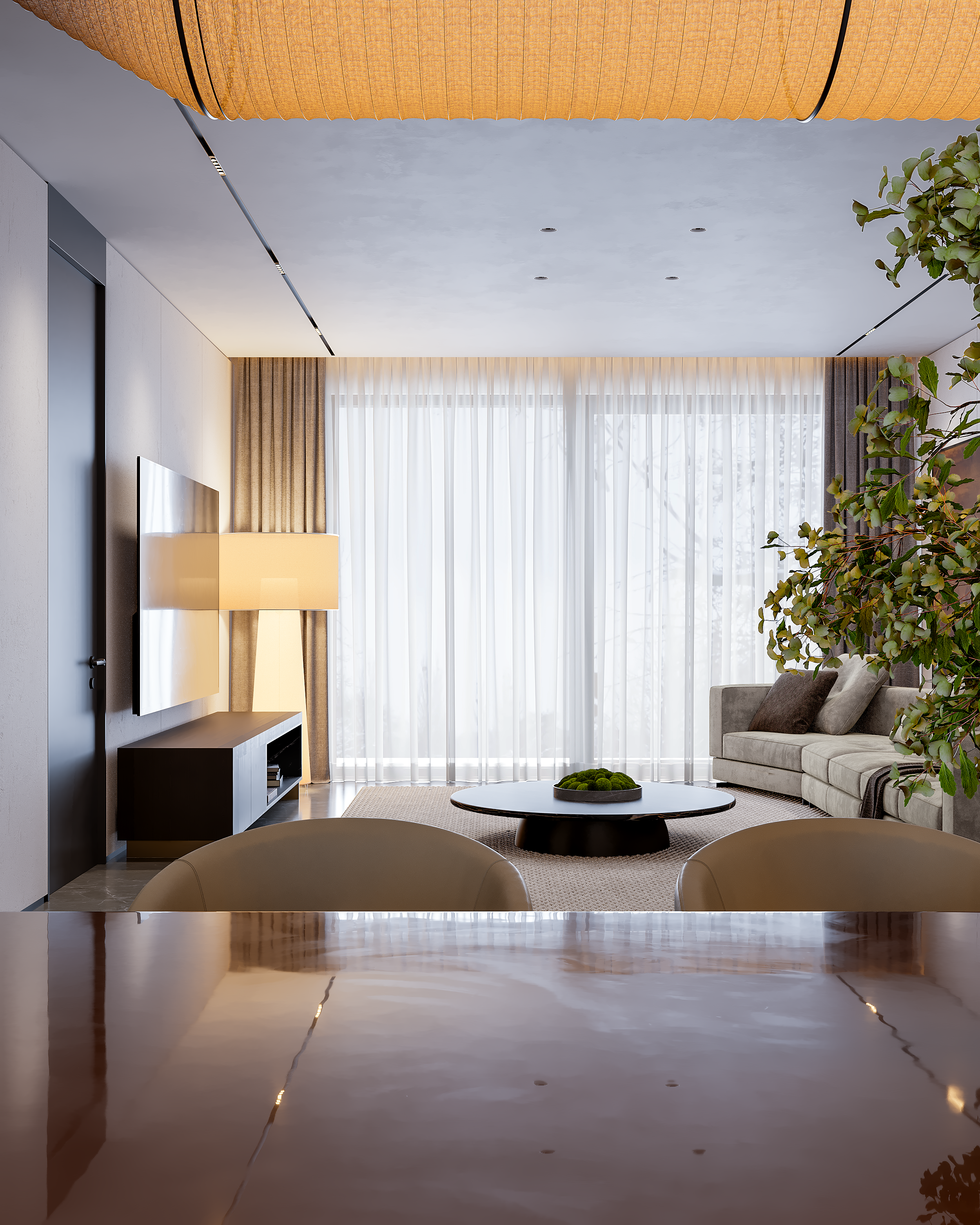 现代风平层带阳台-4