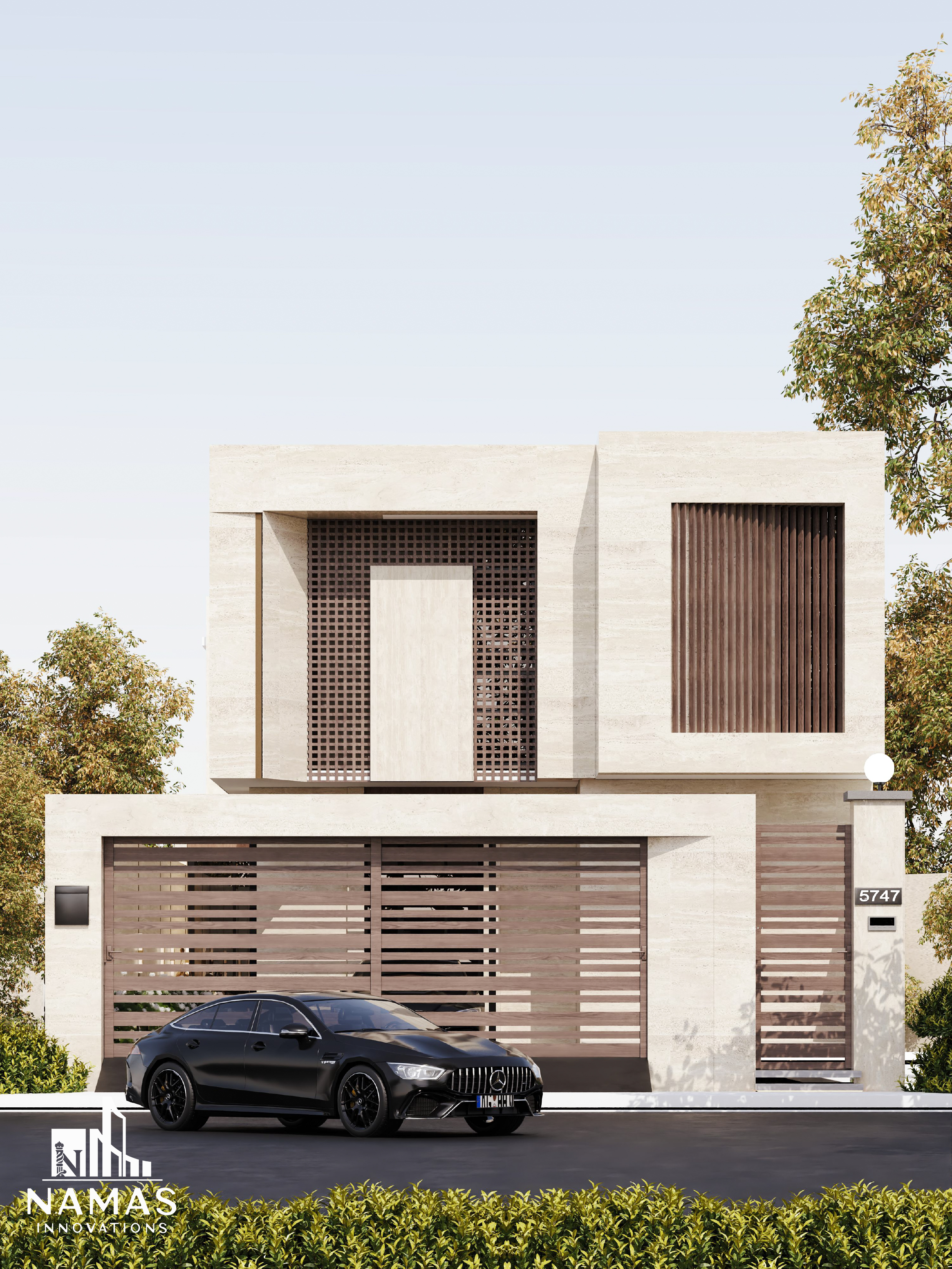 现代简约住宅外立面设计丨沙特阿拉伯丨Namasinnovation-4