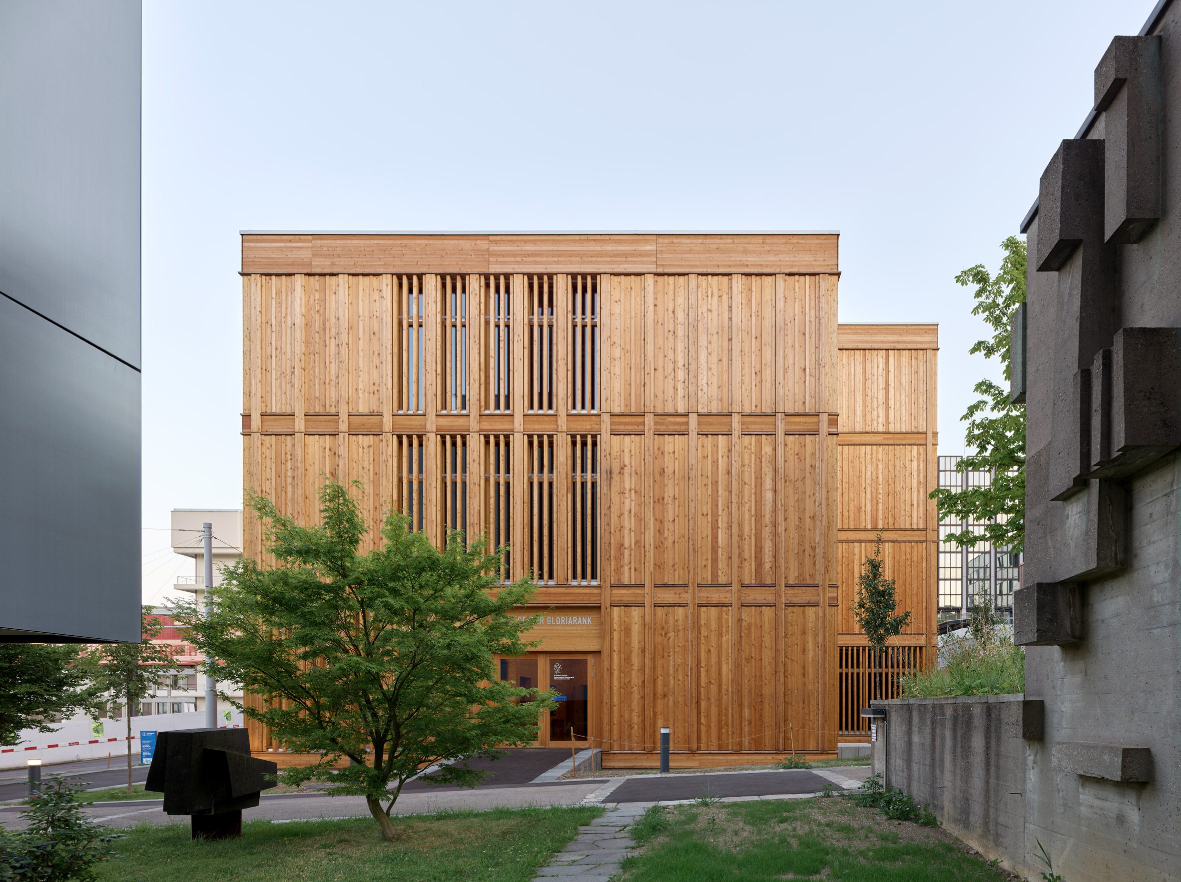 Itten+Brechbühl creates demountable timber sports hall for University of Zurich-11