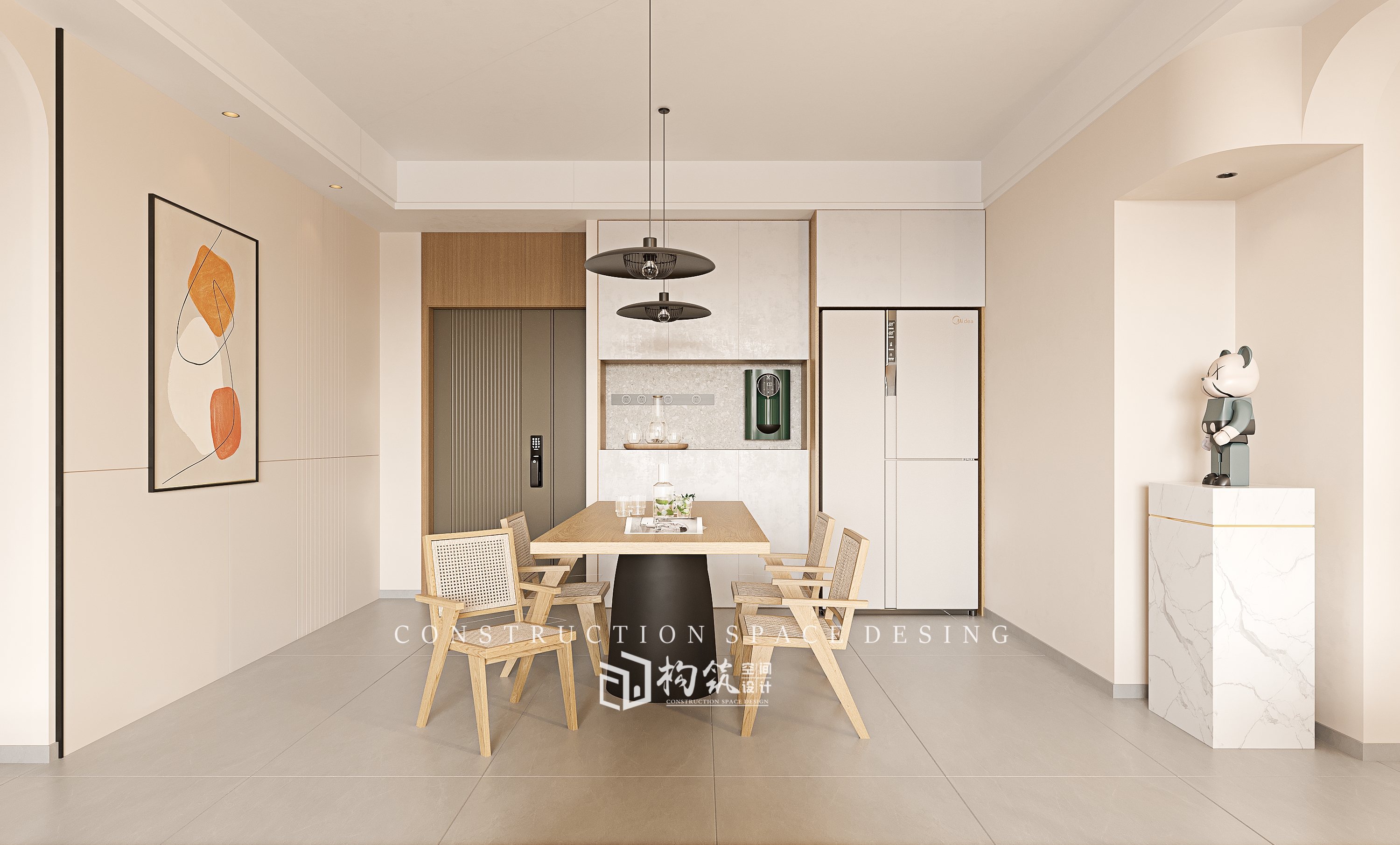 东方帝景奶油风室内设计-6