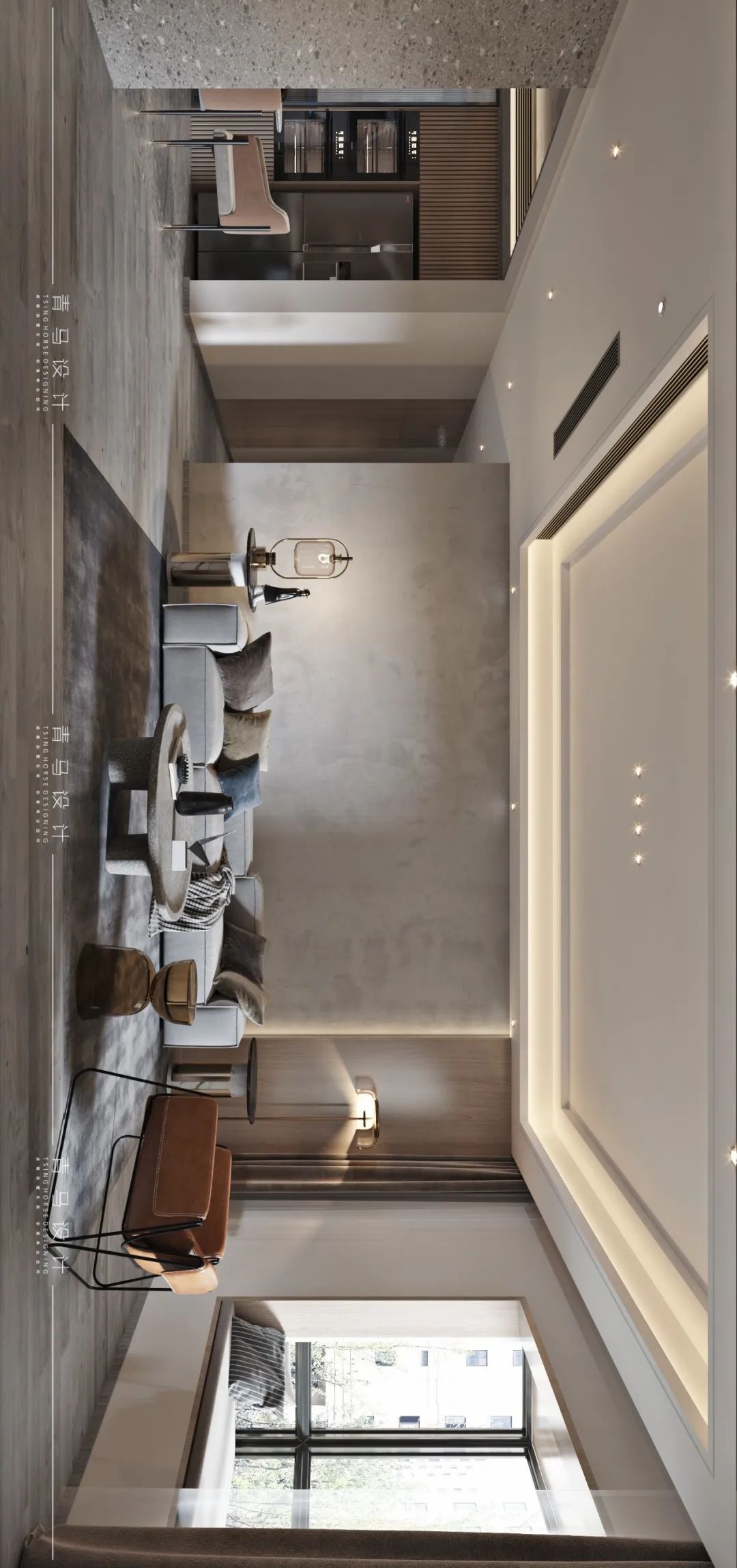 锦园新世纪平层现代简约空间设计丨青马别墅空间设计-42