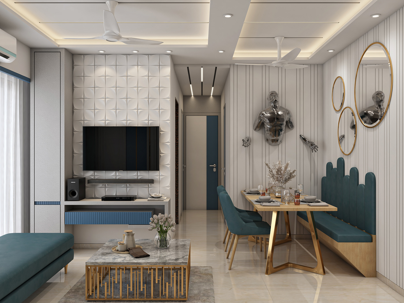 Mr. Deepak Mansukhani | 2Bhk | Interior Design 528 Sqft-2