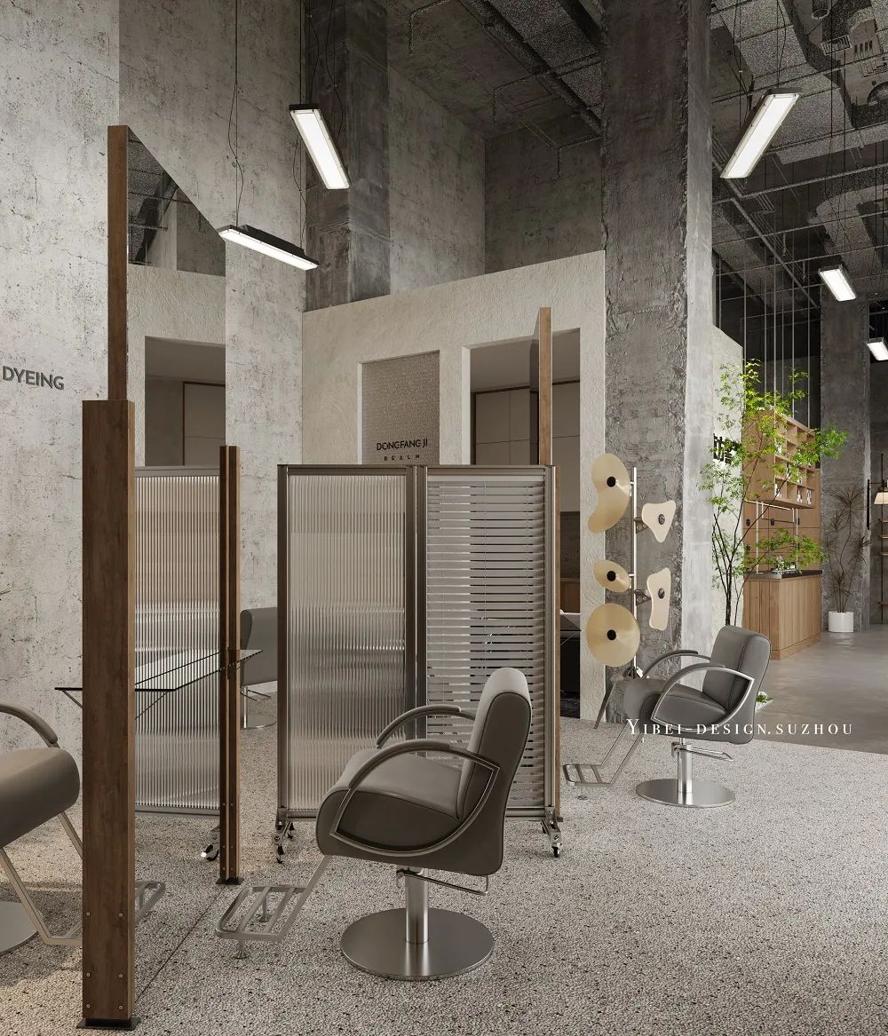 解构工业美学中的美发新体验丨商业空间设计丨YIBEI DESIGN SUZHOU-3