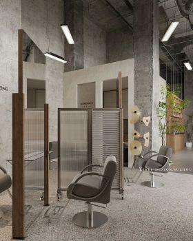 解构工业美学中的美发新体验丨商业空间设计丨YIBEI DESIGN SUZHOU