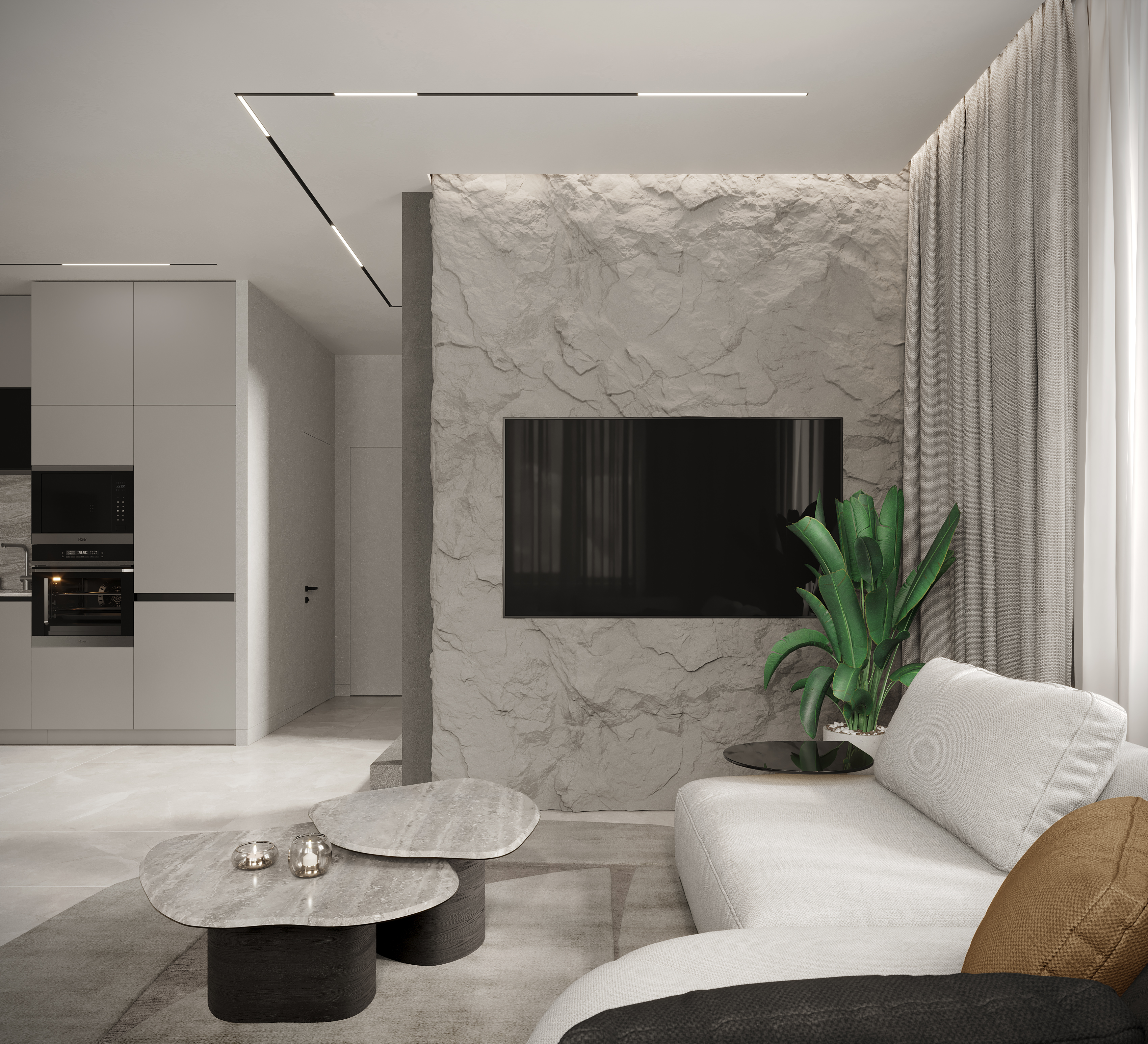 Open space. House 100 m2-5