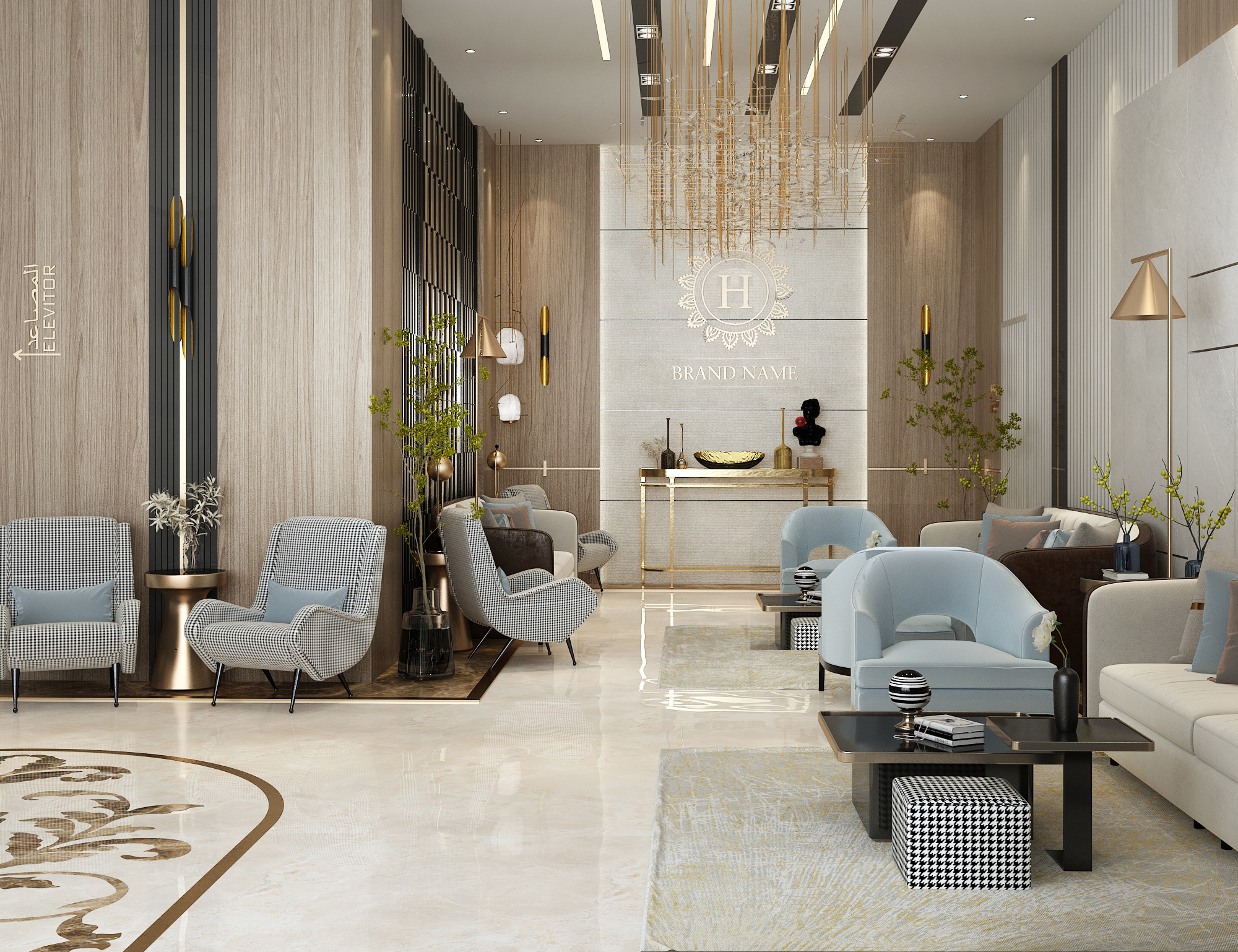 HOTEL LOBBY 室内设计丨FIRST_INTERIOR DESIGN-0