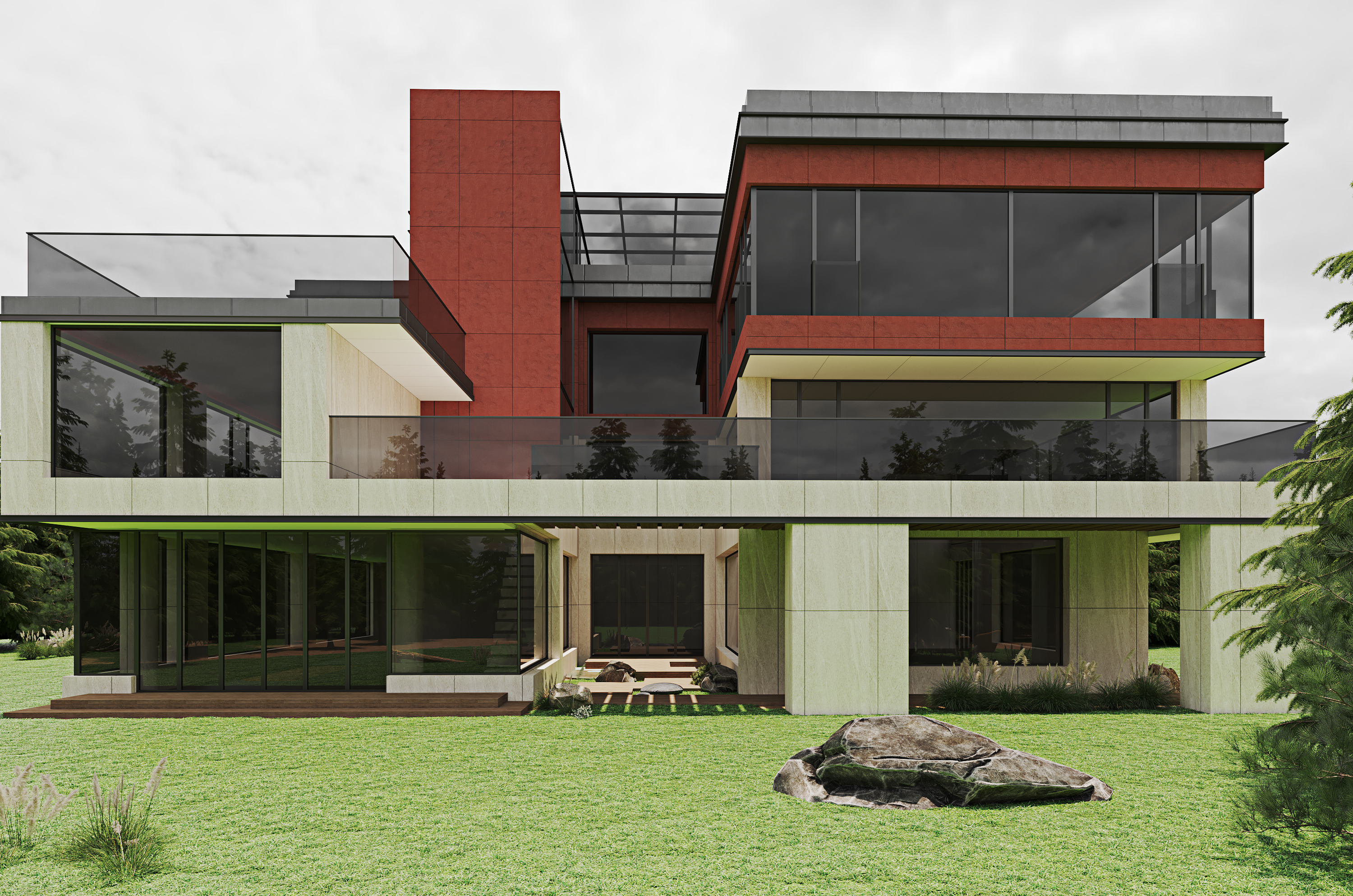 室外集鸿烨 | 探访知名设计师打造的现代简约庭院-3