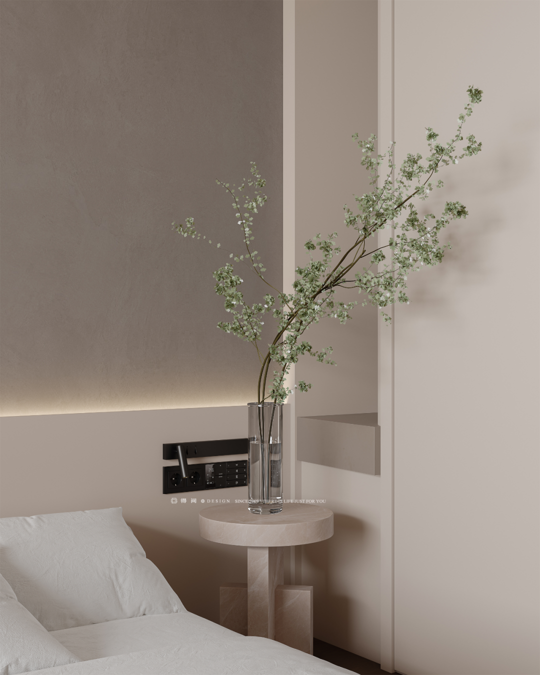 得间设计丨精装改法式婚房，将时光浸润在260㎡的质感新居里-130