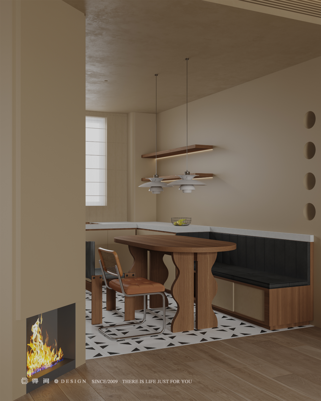 得间设计丨107㎡中古风二人世界，于平凡生活中拿捏住电影里的高级感-54