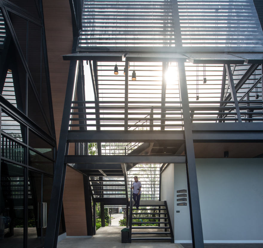 曼谷大道 Clubhouse,三角形的有机建筑美学-33