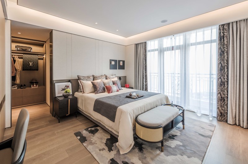 青岛金沙滩高层临海大平层生活示范空间-14