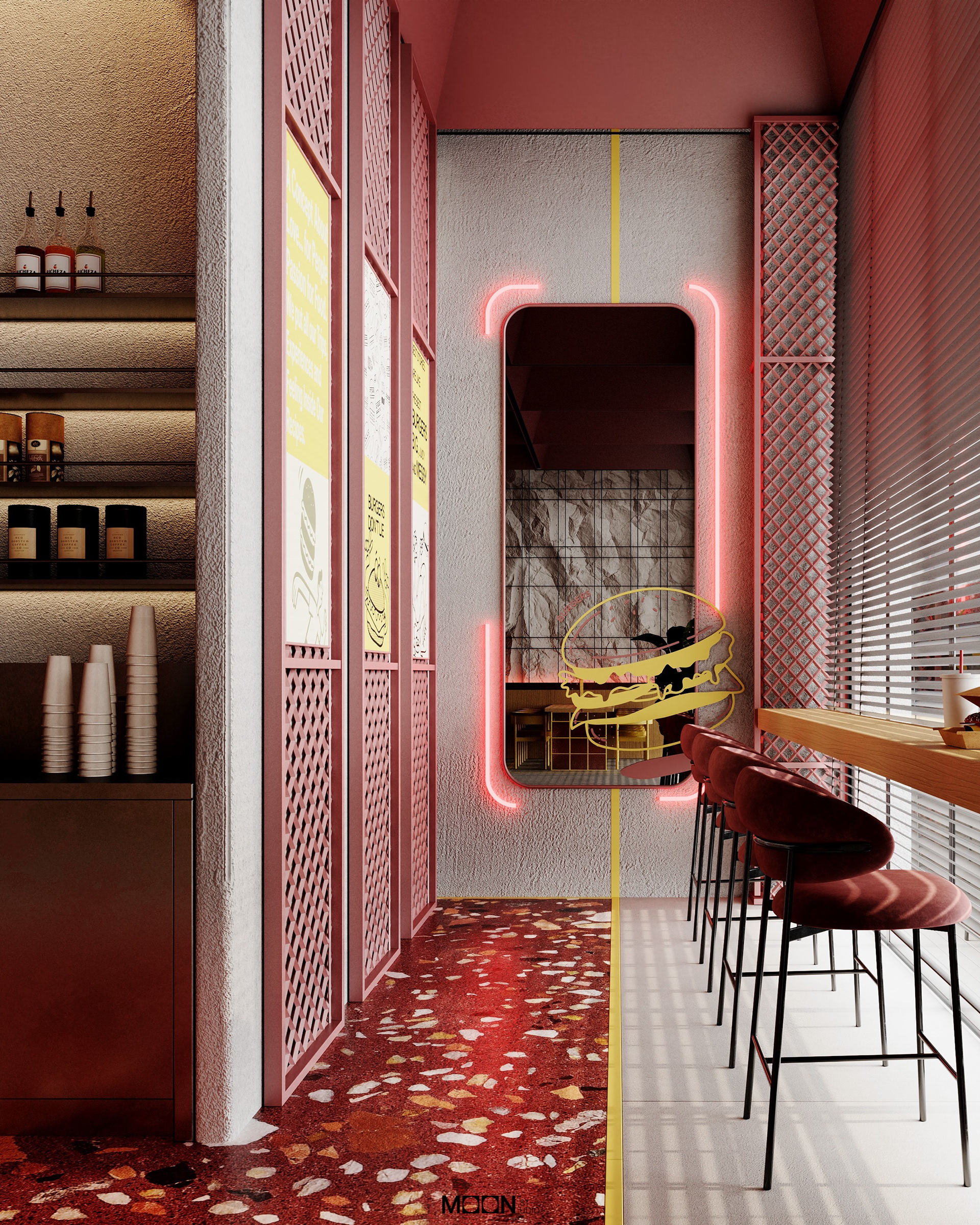 Chili House Burger餐厅设计丨Moon Studio-17