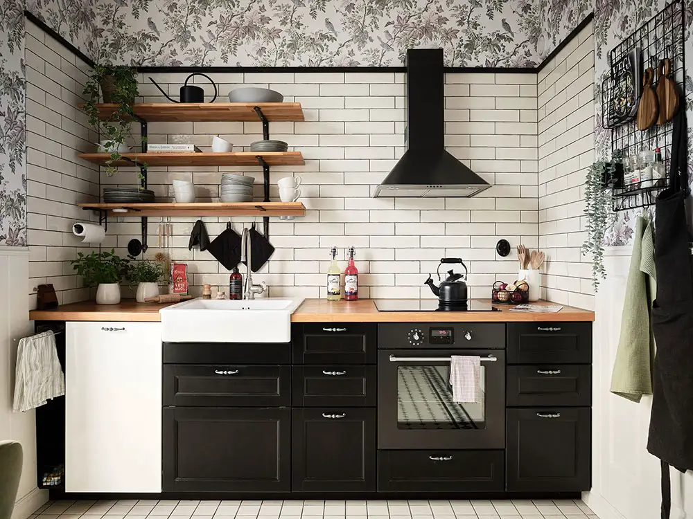 48m2 公寓 | 独特墙纸打造温馨怀旧空间-3